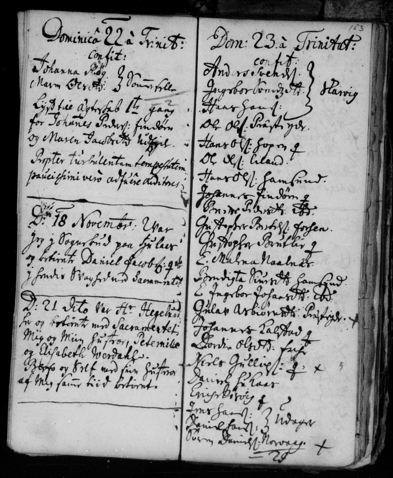 Ministerialprotokoller, klokkerbøker og fødselsregistre - Nordland, AV/SAT-A-1459/859/L0840: Parish register (official) no. 859A00, 1708-1738, p. 153