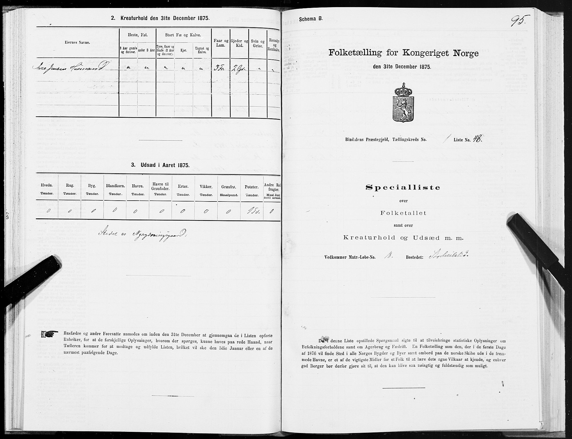 SAT, 1875 census for 1811P Bindal, 1875, p. 1095