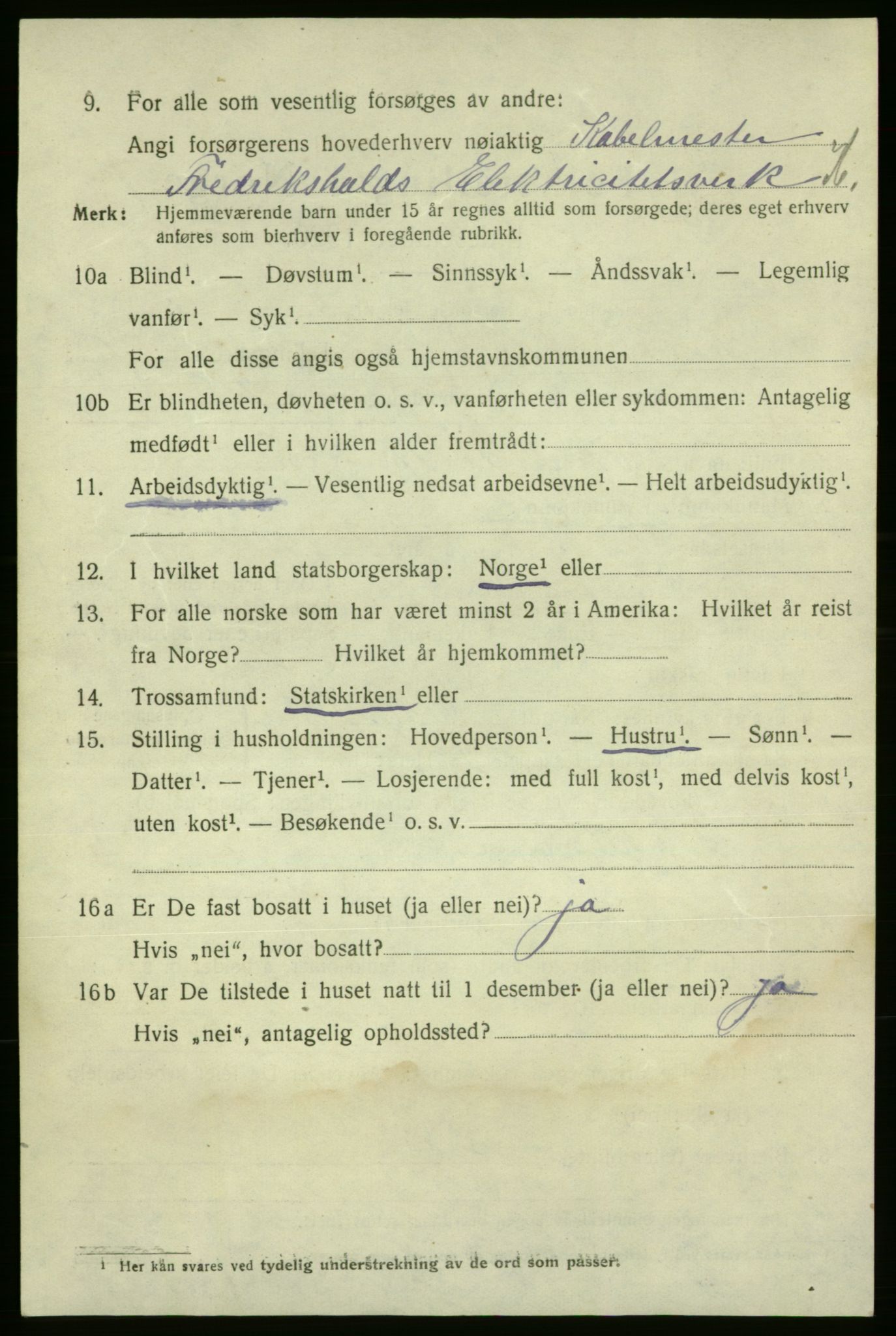 SAO, 1920 census for Fredrikshald, 1920, p. 12903