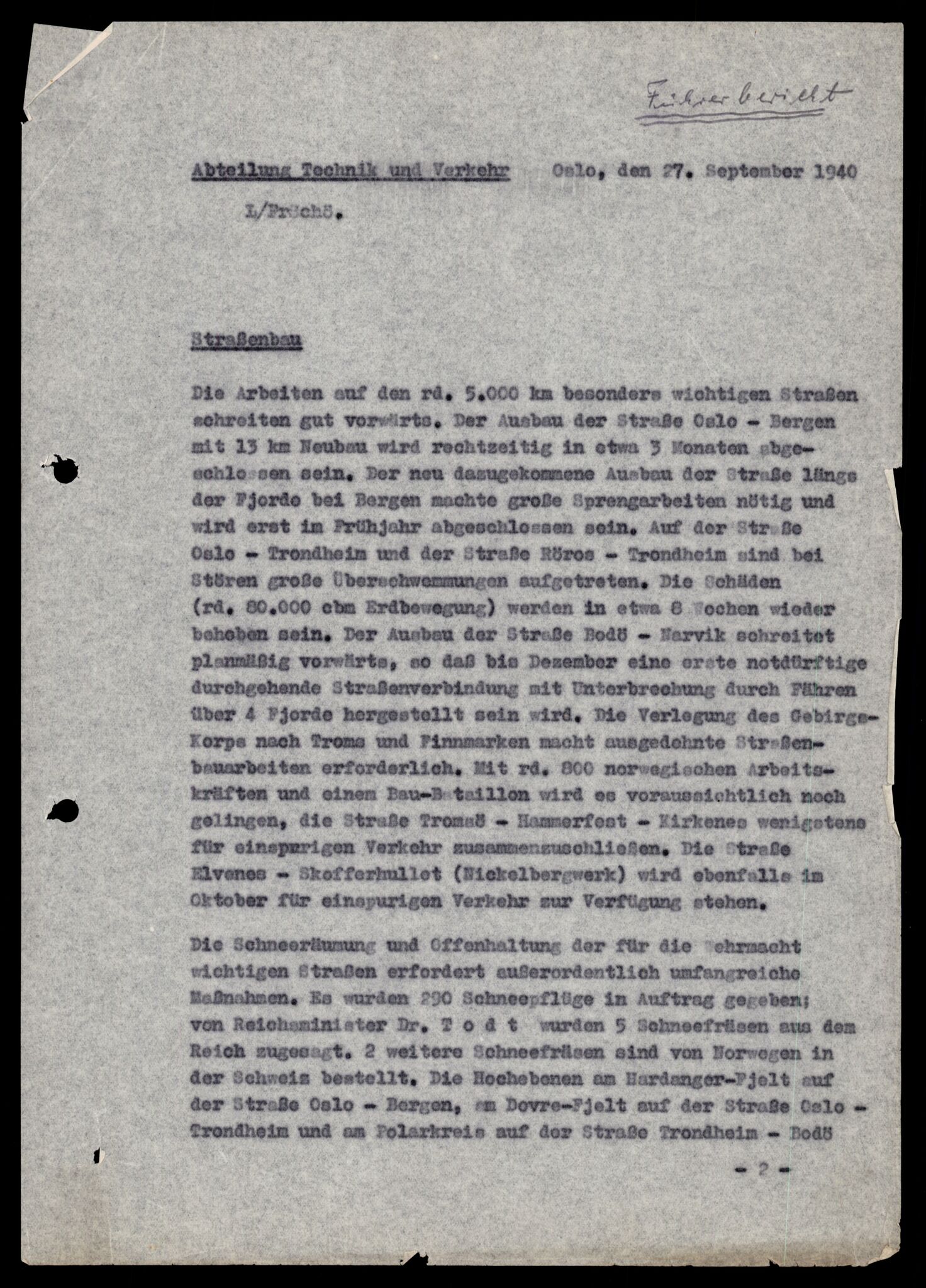 Forsvarets Overkommando. 2 kontor. Arkiv 11.4. Spredte tyske arkivsaker, AV/RA-RAFA-7031/D/Dar/Darb/L0001: Reichskommissariat - Hauptabteilung Technik und Verkehr, 1940-1944, p. 1268