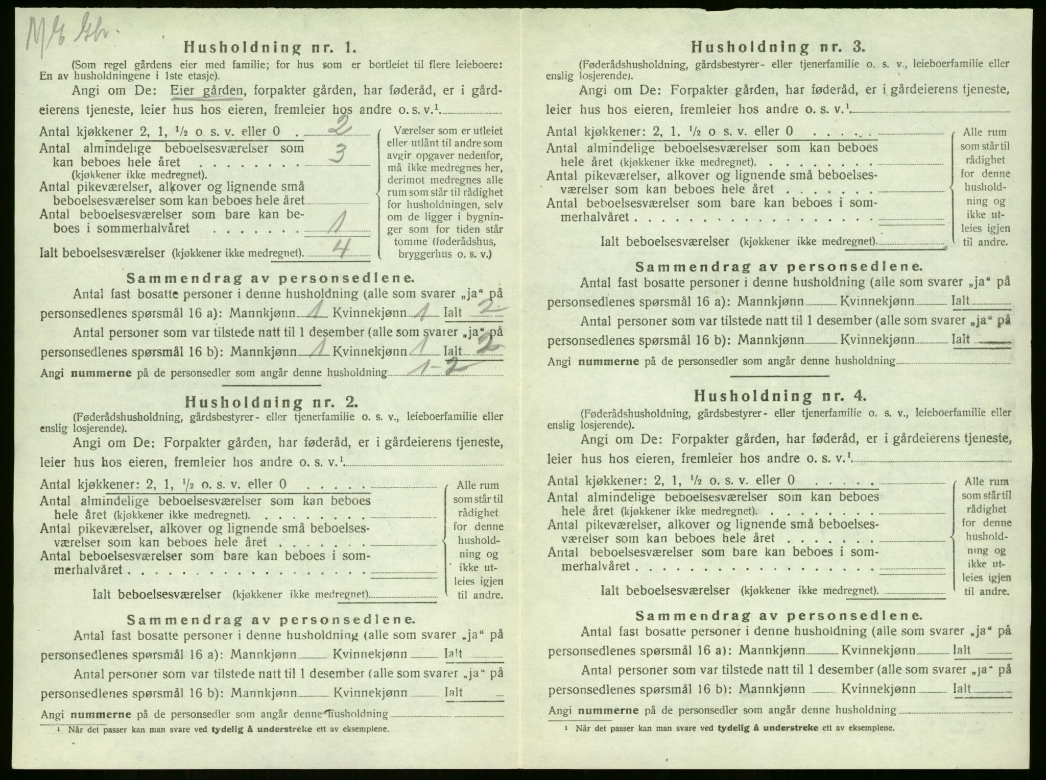 SAKO, 1920 census for Sandeherred, 1920, p. 1584