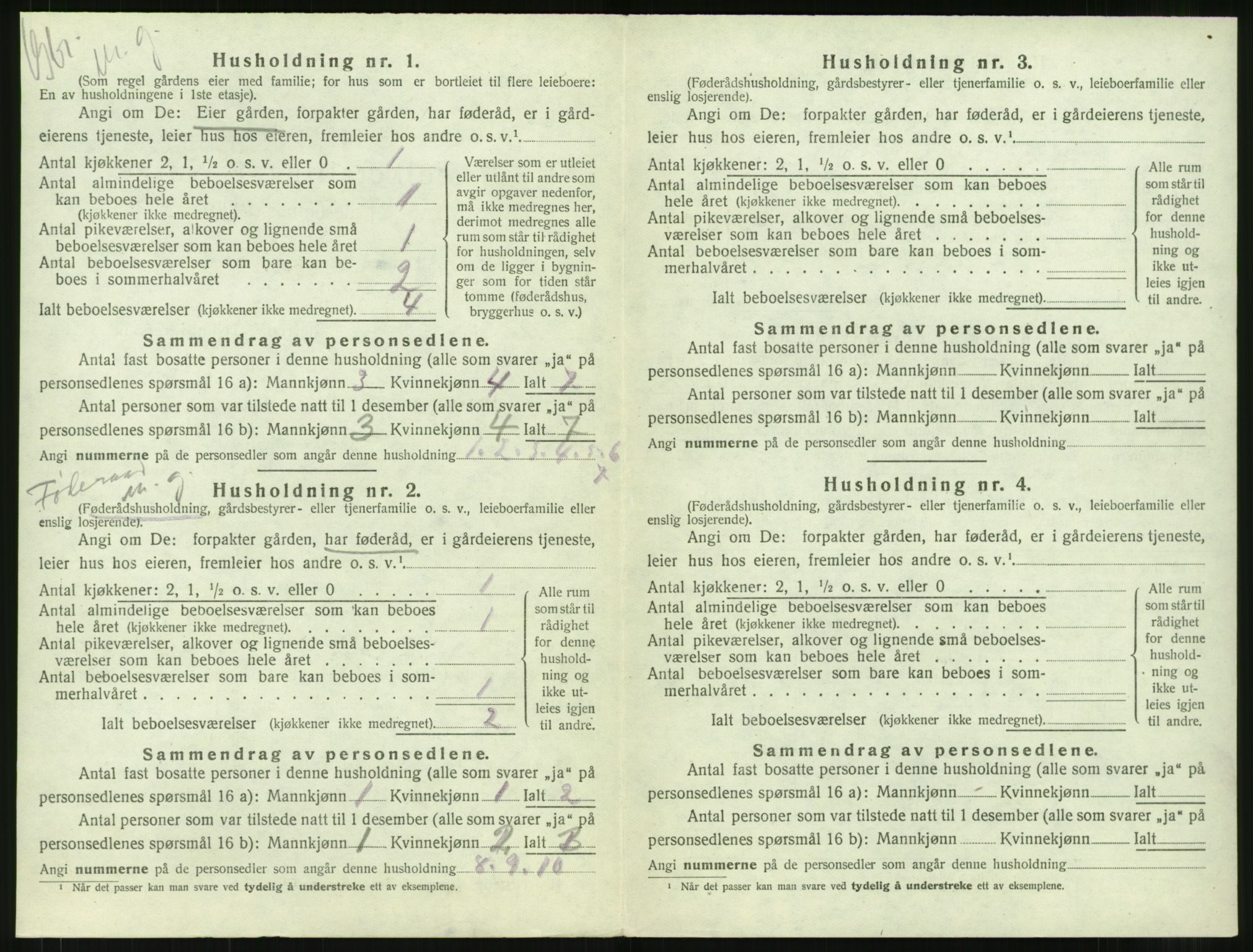 SAT, 1920 census for Borgund, 1920, p. 2203