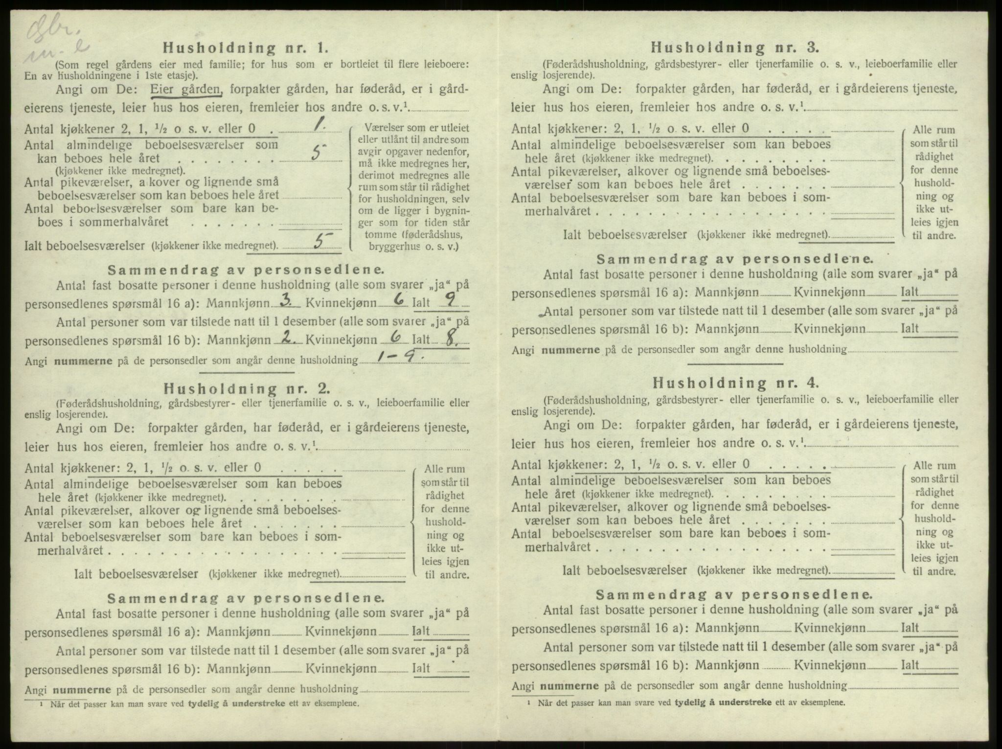 SAB, 1920 census for Stryn, 1920, p. 746