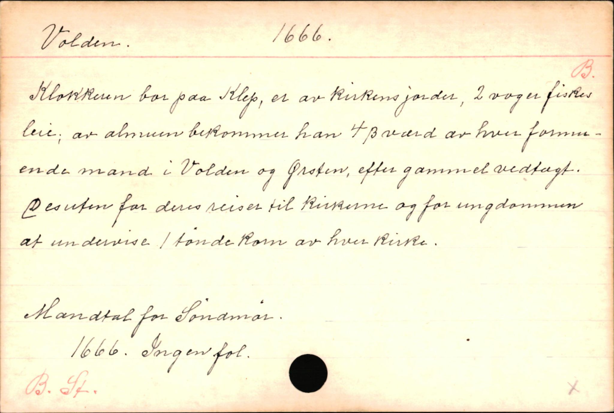 Haugen, Johannes - lærer, AV/SAB-SAB/PA-0036/01/L0001: Om klokkere og lærere, 1521-1904, p. 10663