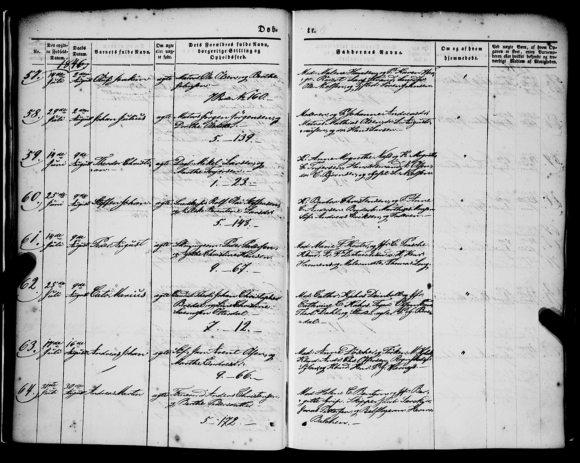 Nykirken Sokneprestembete, SAB/A-77101/H/Haa/L0014: Parish register (official) no. B 1, 1844-1858, p. 20
