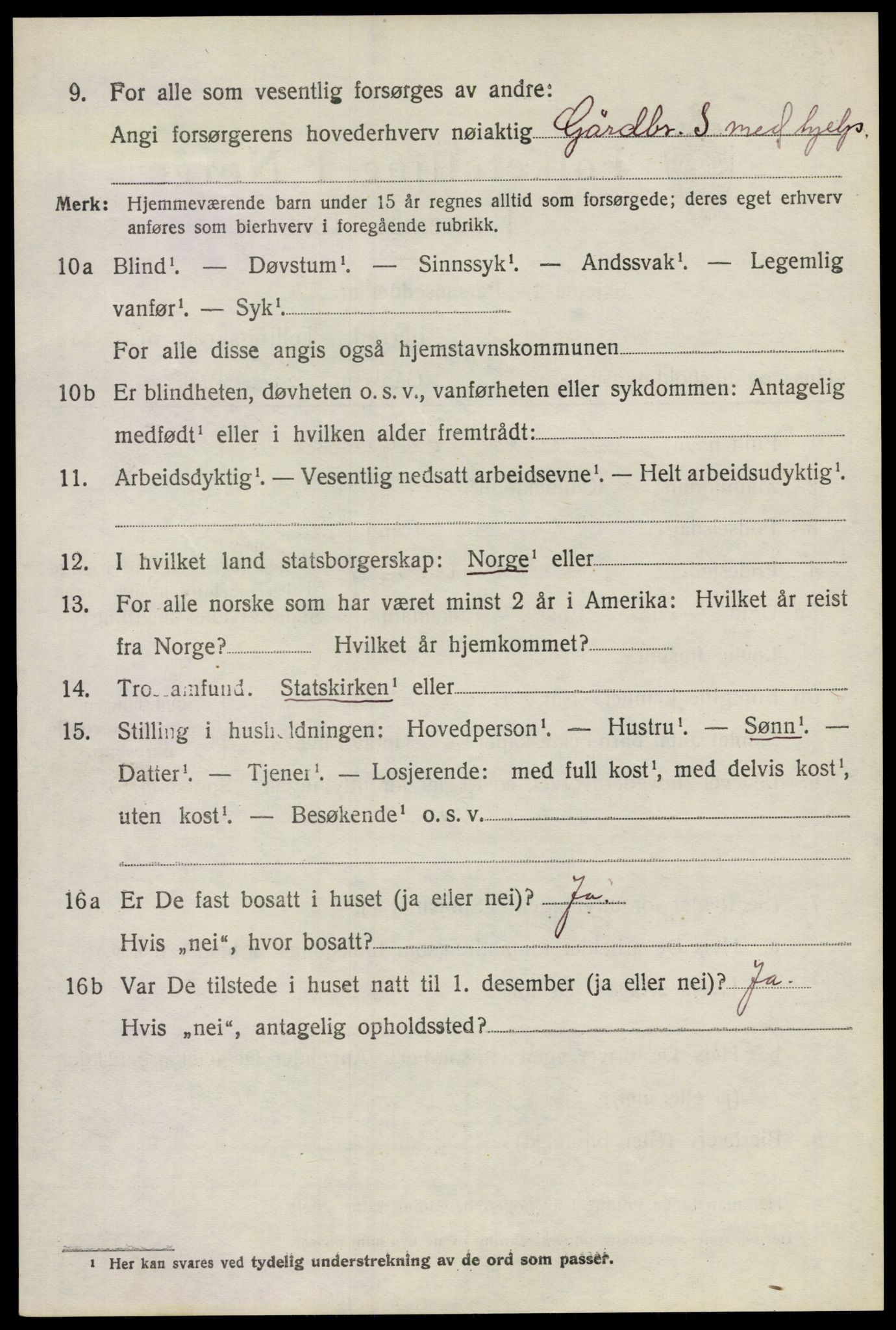 SAO, 1920 census for Nannestad, 1920, p. 2616