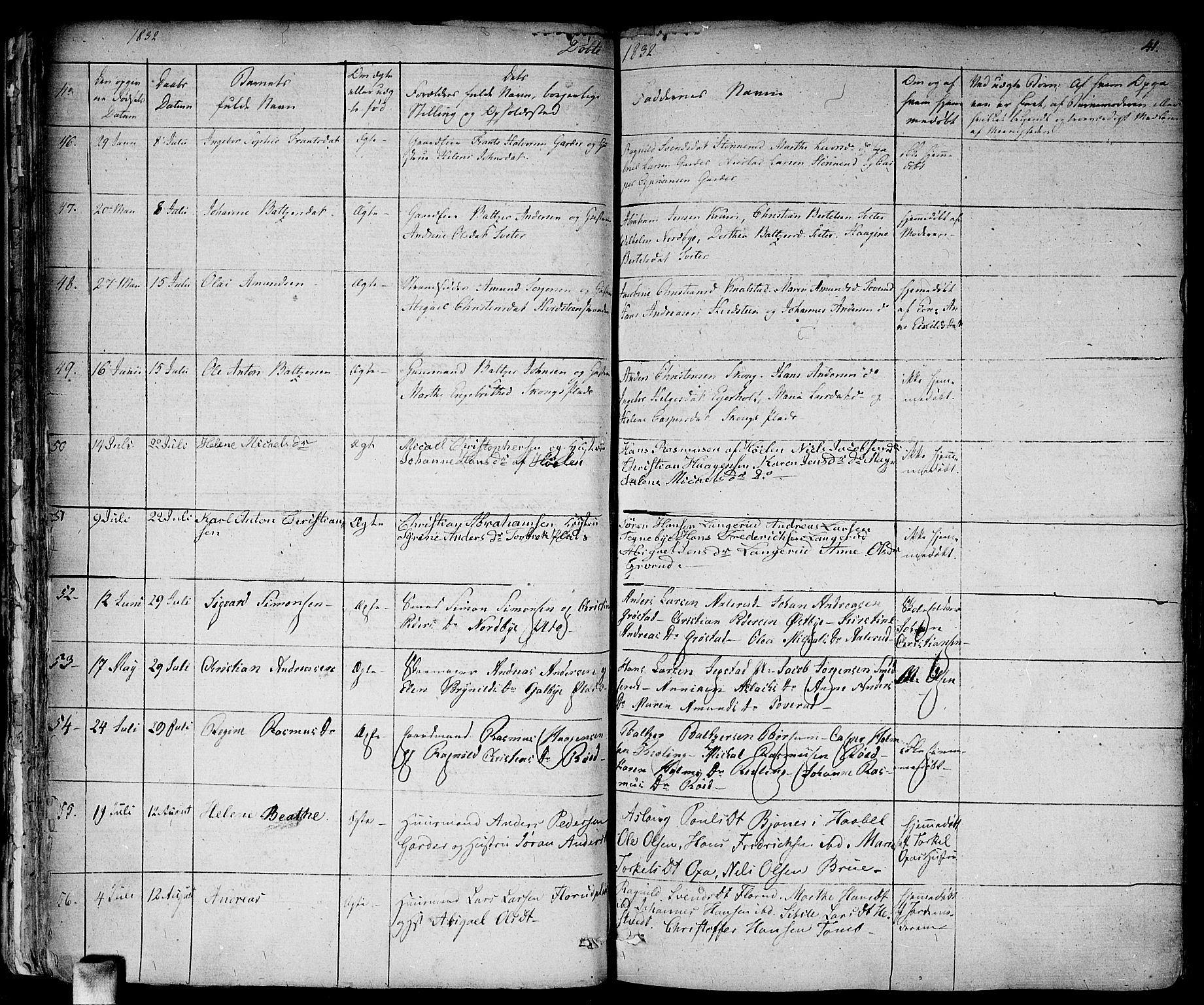 Vestby prestekontor Kirkebøker, AV/SAO-A-10893/F/Fa/L0006: Parish register (official) no. I 6, 1827-1849, p. 41