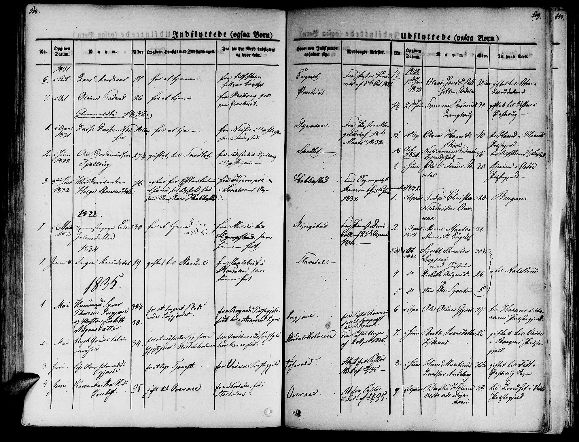 Ministerialprotokoller, klokkerbøker og fødselsregistre - Møre og Romsdal, SAT/A-1454/520/L0274: Parish register (official) no. 520A04, 1827-1864, p. 508-509