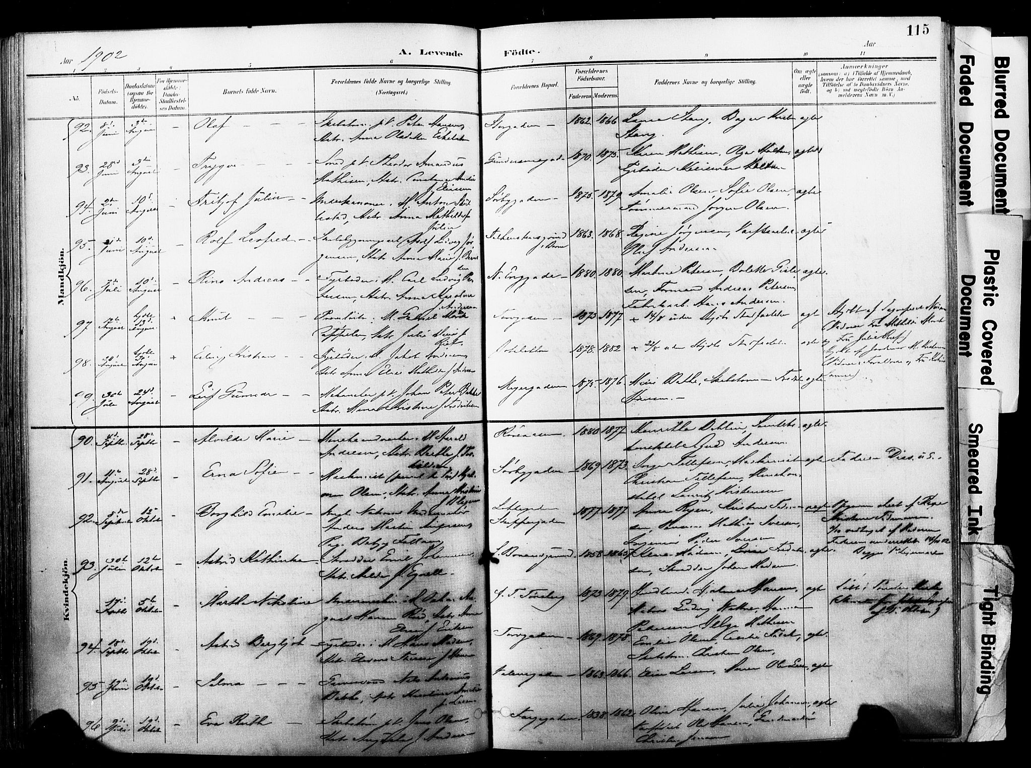 Horten kirkebøker, AV/SAKO-A-348/F/Fa/L0005: Parish register (official) no. 5, 1896-1904, p. 115