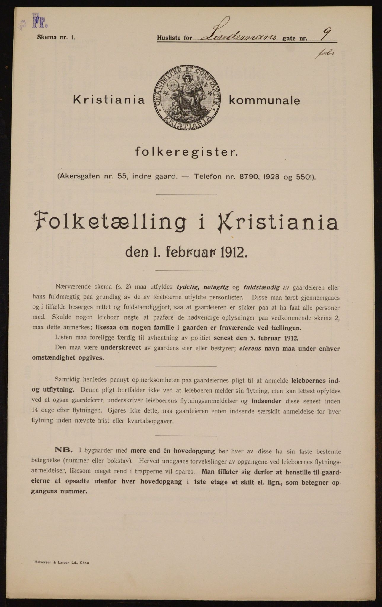 OBA, Municipal Census 1912 for Kristiania, 1912, p. 58041