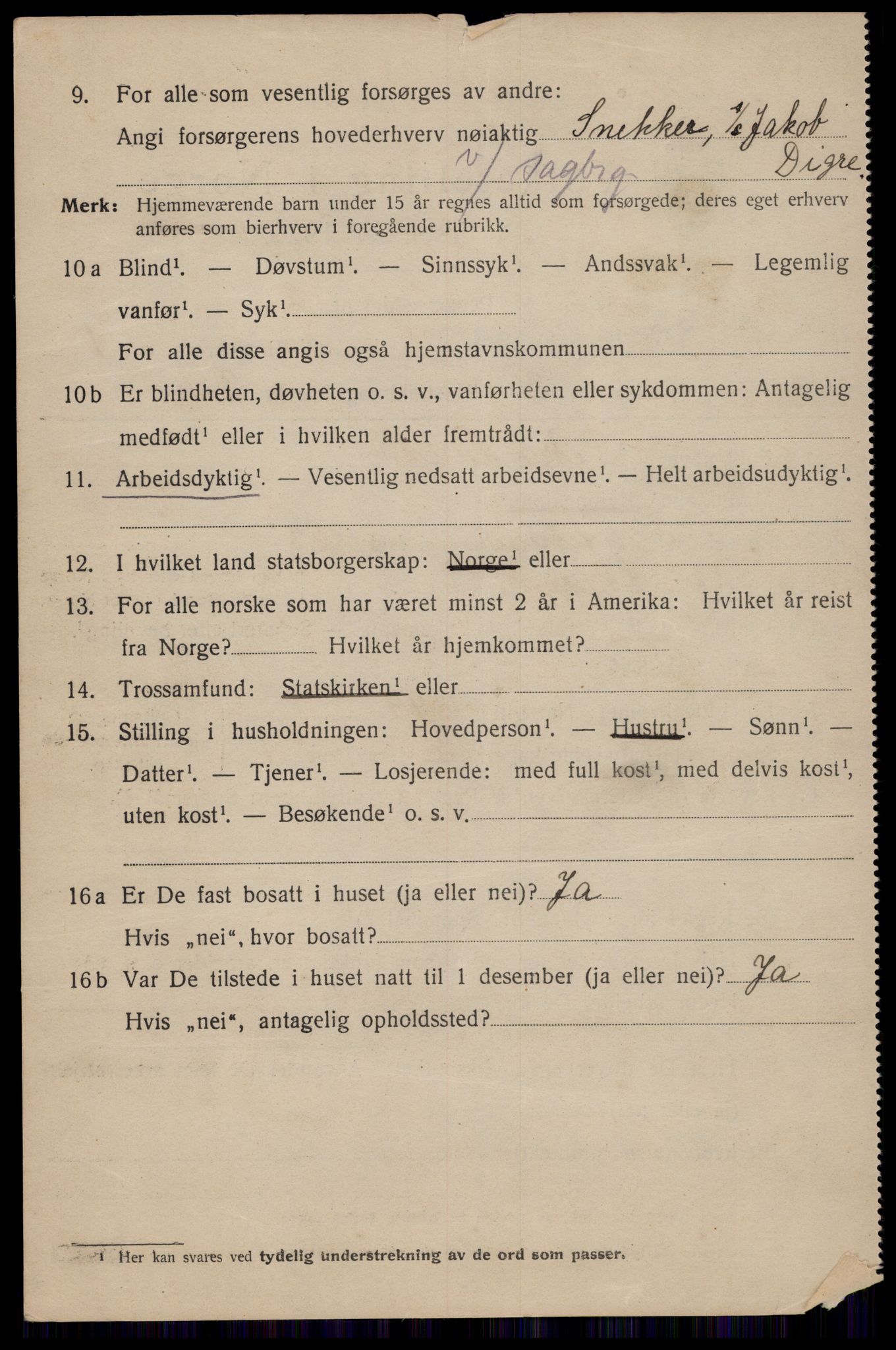 SAT, 1920 census for Trondheim, 1920, p. 42477