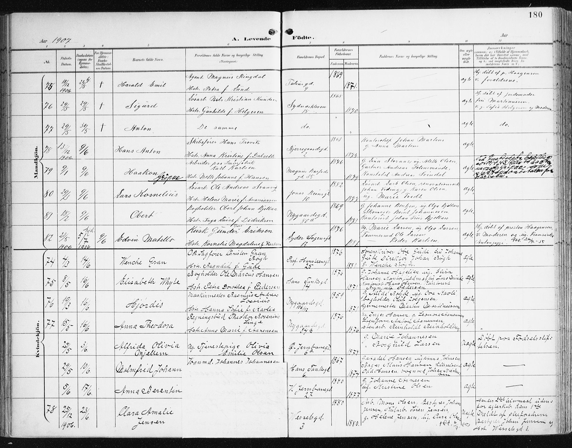 Johanneskirken sokneprestembete, AV/SAB-A-76001/H/Haa/L0002: Parish register (official) no. A 2, 1900-1912, p. 181