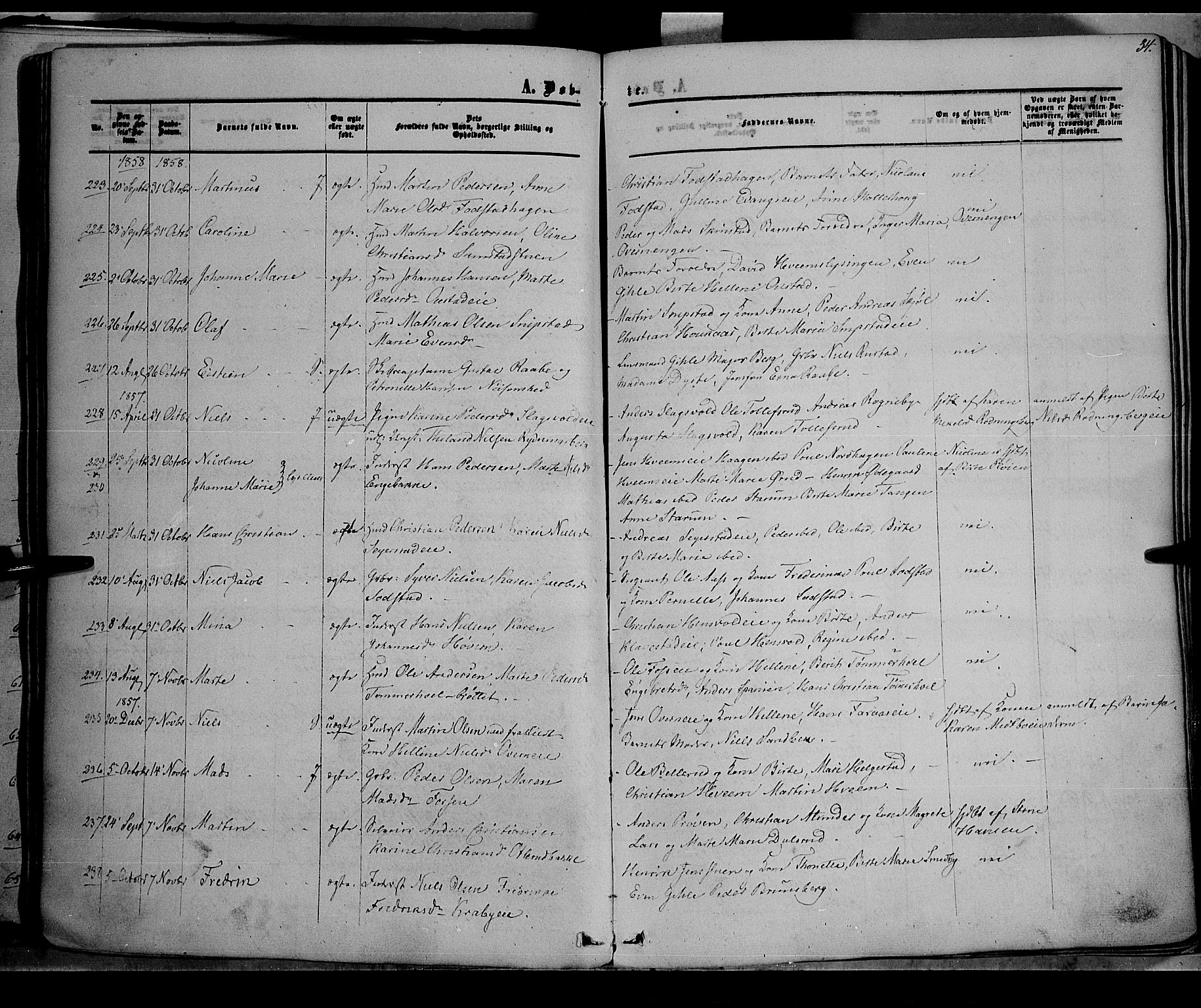 Østre Toten prestekontor, AV/SAH-PREST-104/H/Ha/Haa/L0004: Parish register (official) no. 4, 1857-1865, p. 34