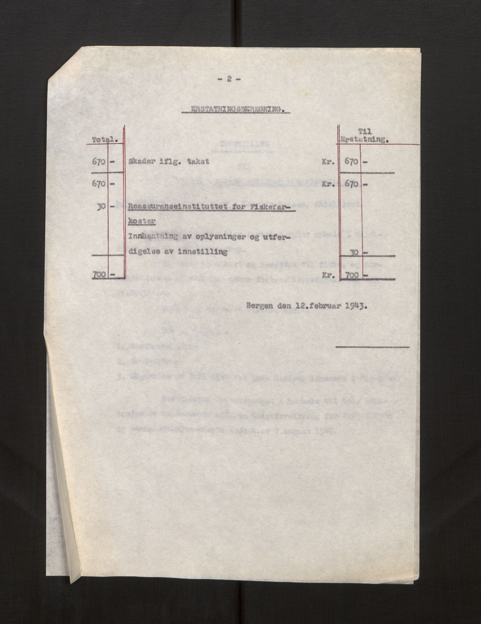 Fiskeridirektoratet - 1 Adm. ledelse - 13 Båtkontoret, AV/SAB-A-2003/La/L0008: Statens krigsforsikring for fiskeflåten, 1936-1971, p. 21