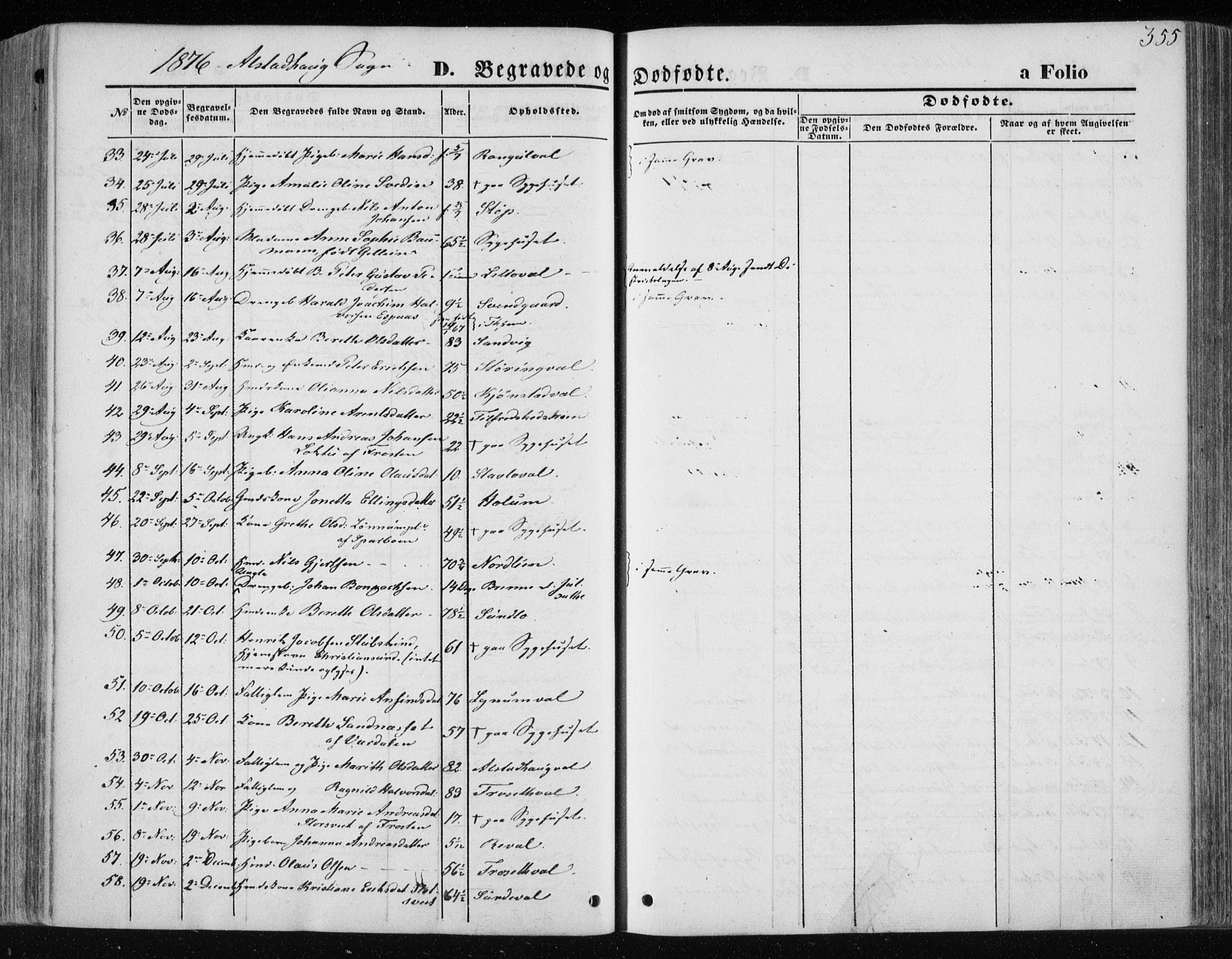 Ministerialprotokoller, klokkerbøker og fødselsregistre - Nord-Trøndelag, AV/SAT-A-1458/717/L0157: Parish register (official) no. 717A08 /1, 1863-1877, p. 355