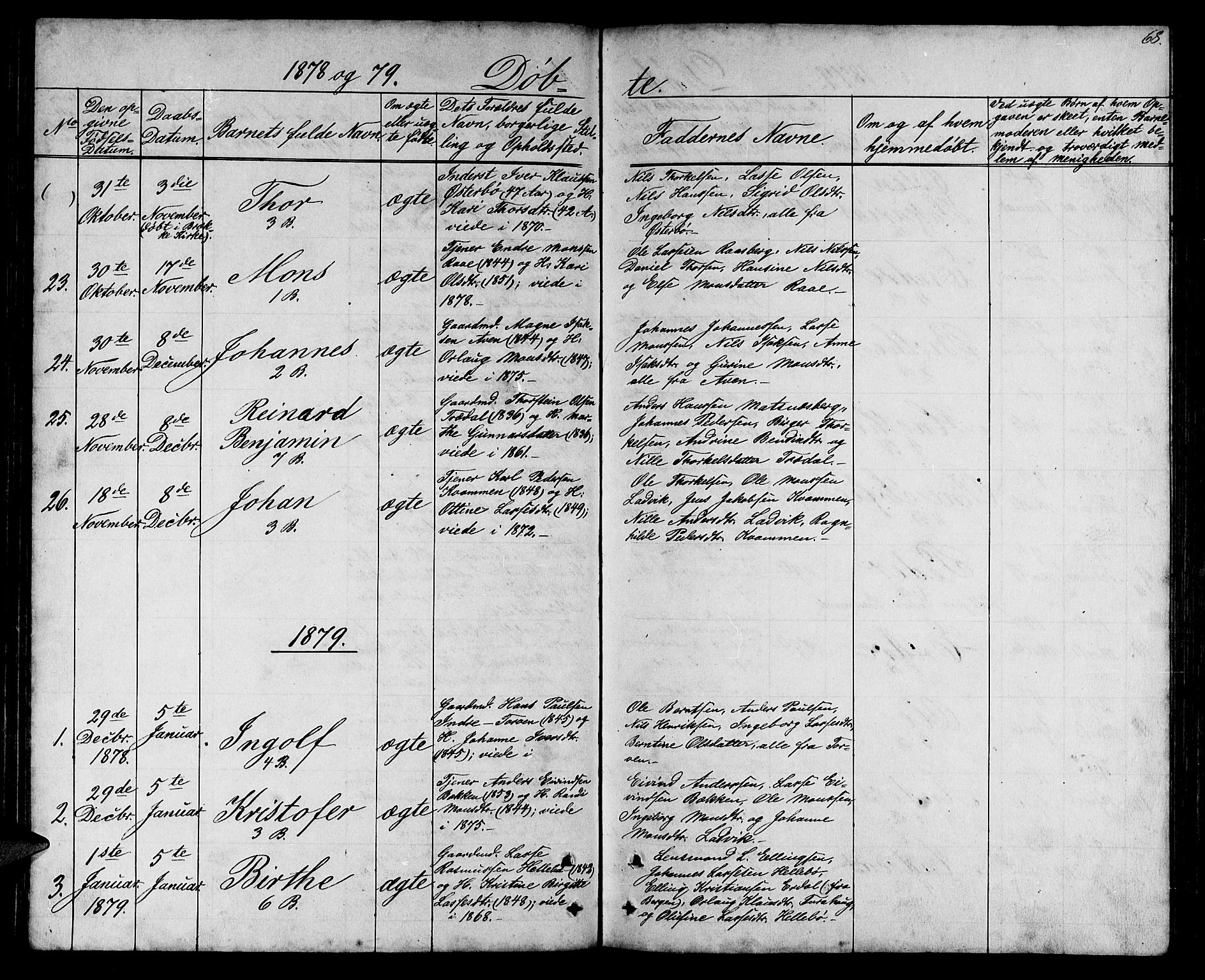 Lavik sokneprestembete, SAB/A-80901: Parish register (copy) no. A 1, 1854-1881, p. 68
