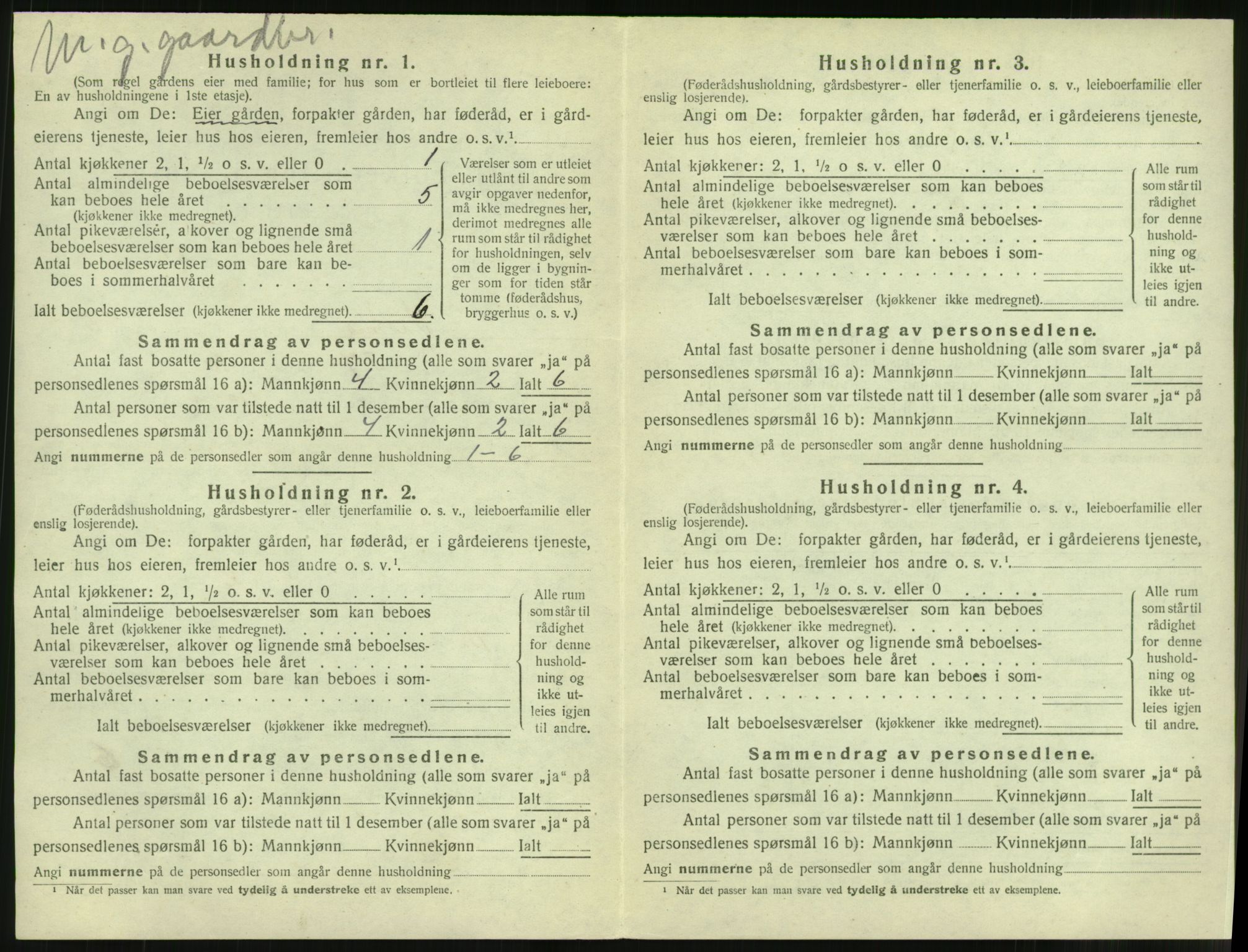 SAT, 1920 census for Vestnes, 1920, p. 632