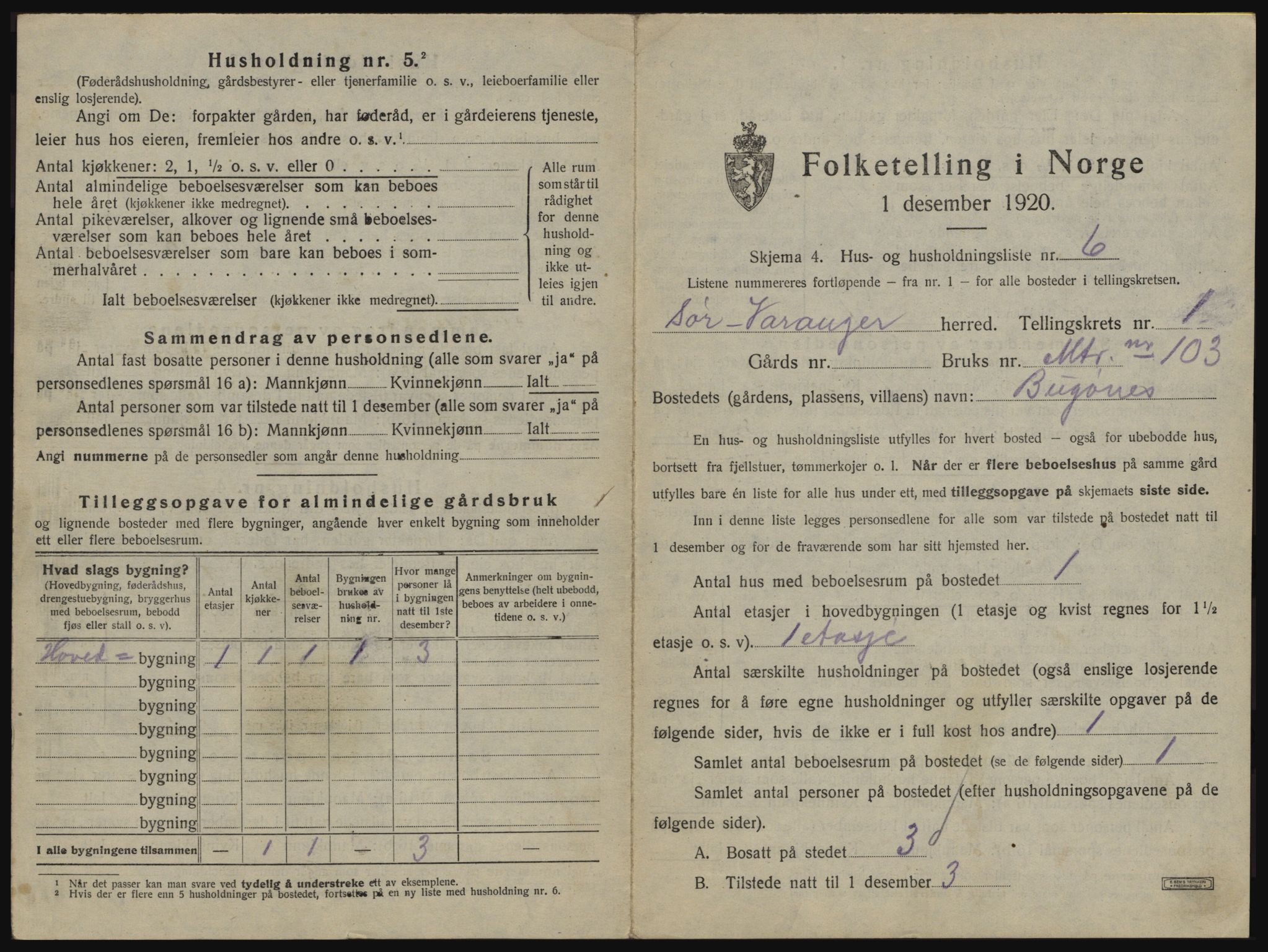 SATØ, 1920 census for Sør-Varanger, 1920, p. 60