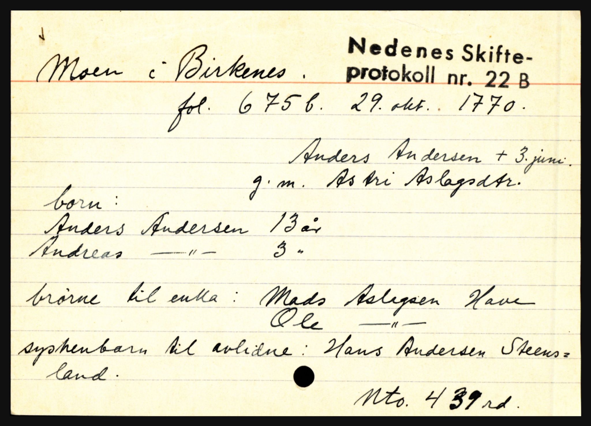 Nedenes sorenskriveri før 1824, AV/SAK-1221-0007/H, p. 20027