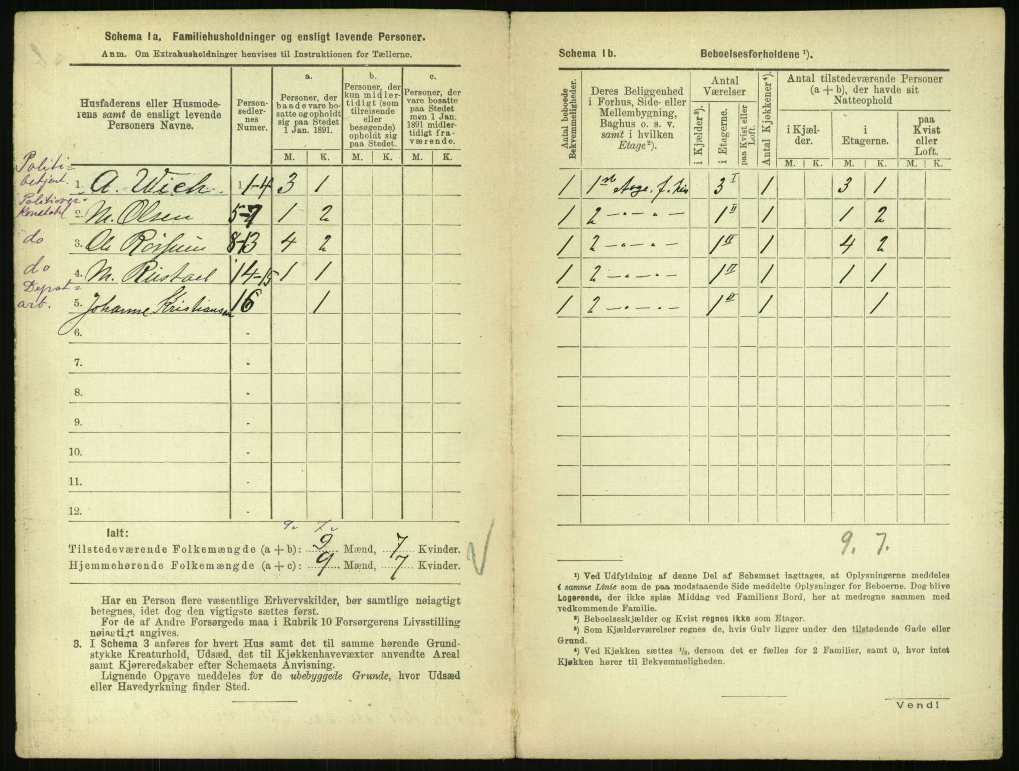 RA, 1891 census for 0301 Kristiania, 1891, p. 113184