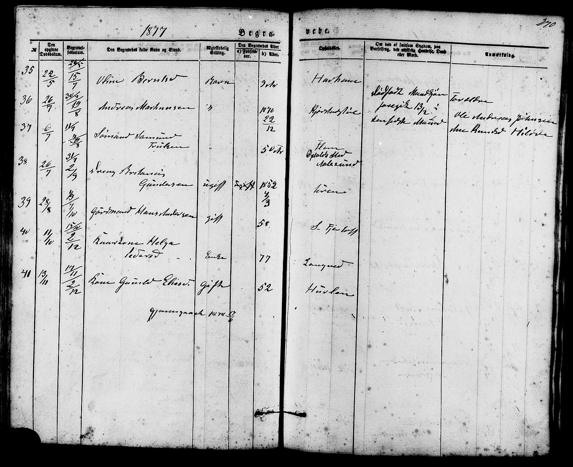 Ministerialprotokoller, klokkerbøker og fødselsregistre - Møre og Romsdal, AV/SAT-A-1454/536/L0500: Parish register (official) no. 536A09, 1876-1889, p. 270