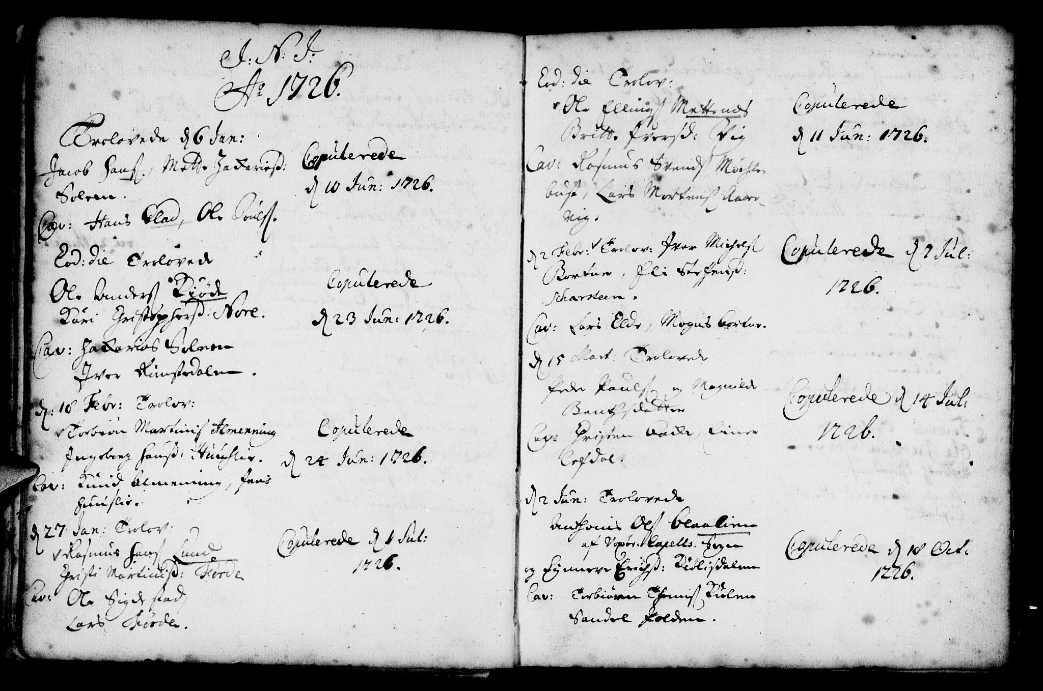 Davik sokneprestembete, AV/SAB-A-79701/H/Haa/Haaa/L0001: Parish register (official) no. A 1, 1710-1742, p. 22