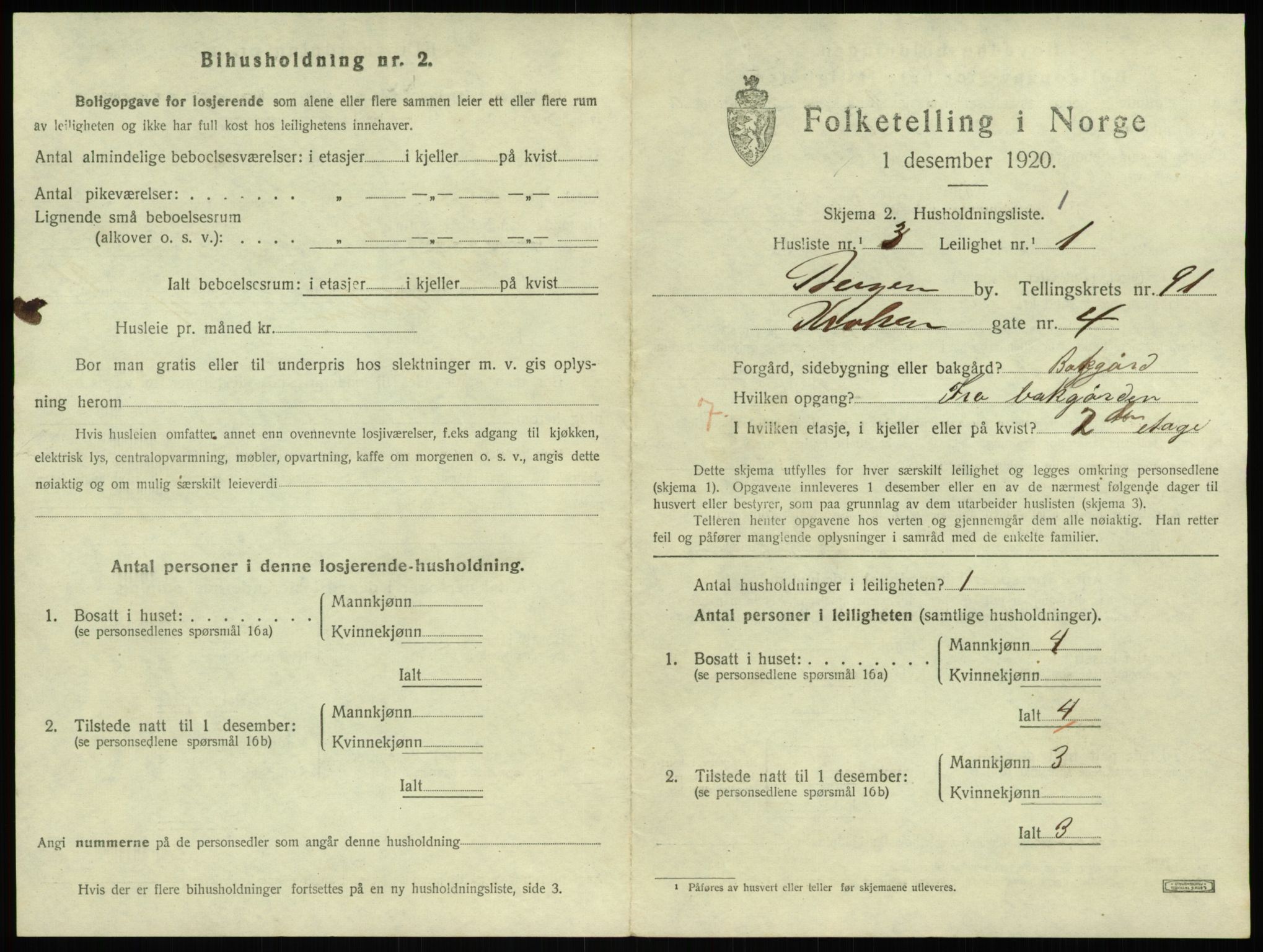 SAB, 1920 census for Bergen, 1920, p. 39853