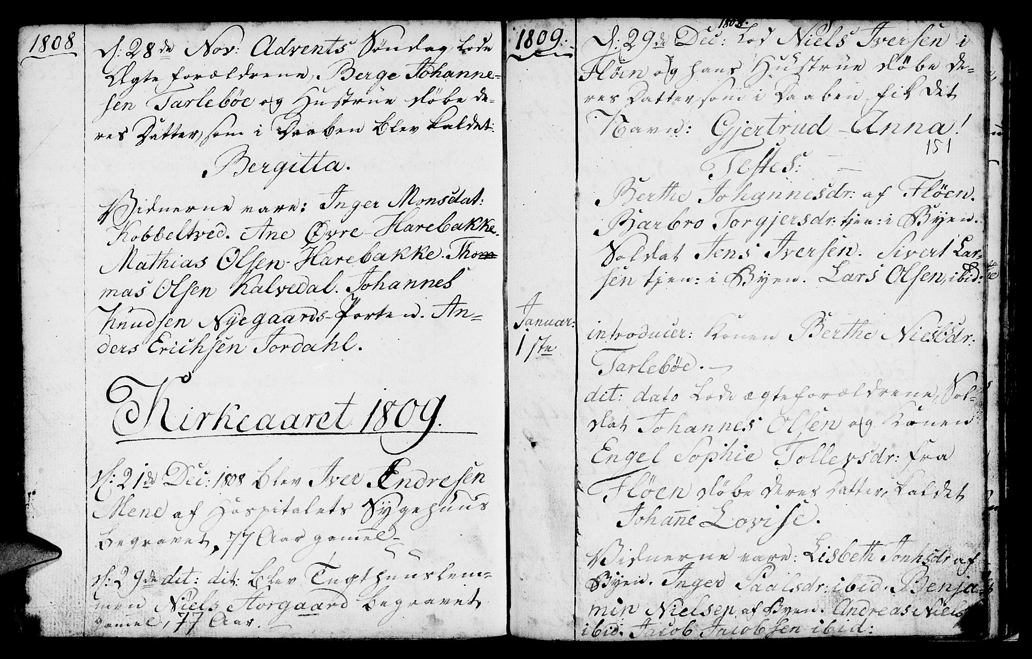 St. Jørgens hospital og Årstad sokneprestembete, SAB/A-99934: Parish register (official) no. A 2, 1766-1814, p. 151