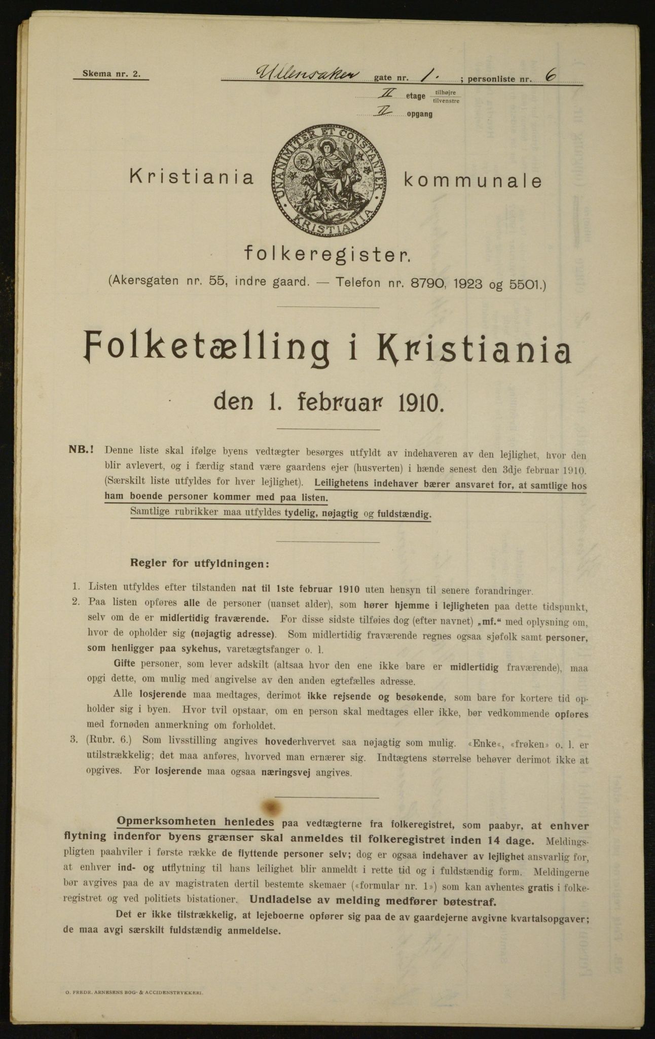 OBA, Municipal Census 1910 for Kristiania, 1910, p. 112561