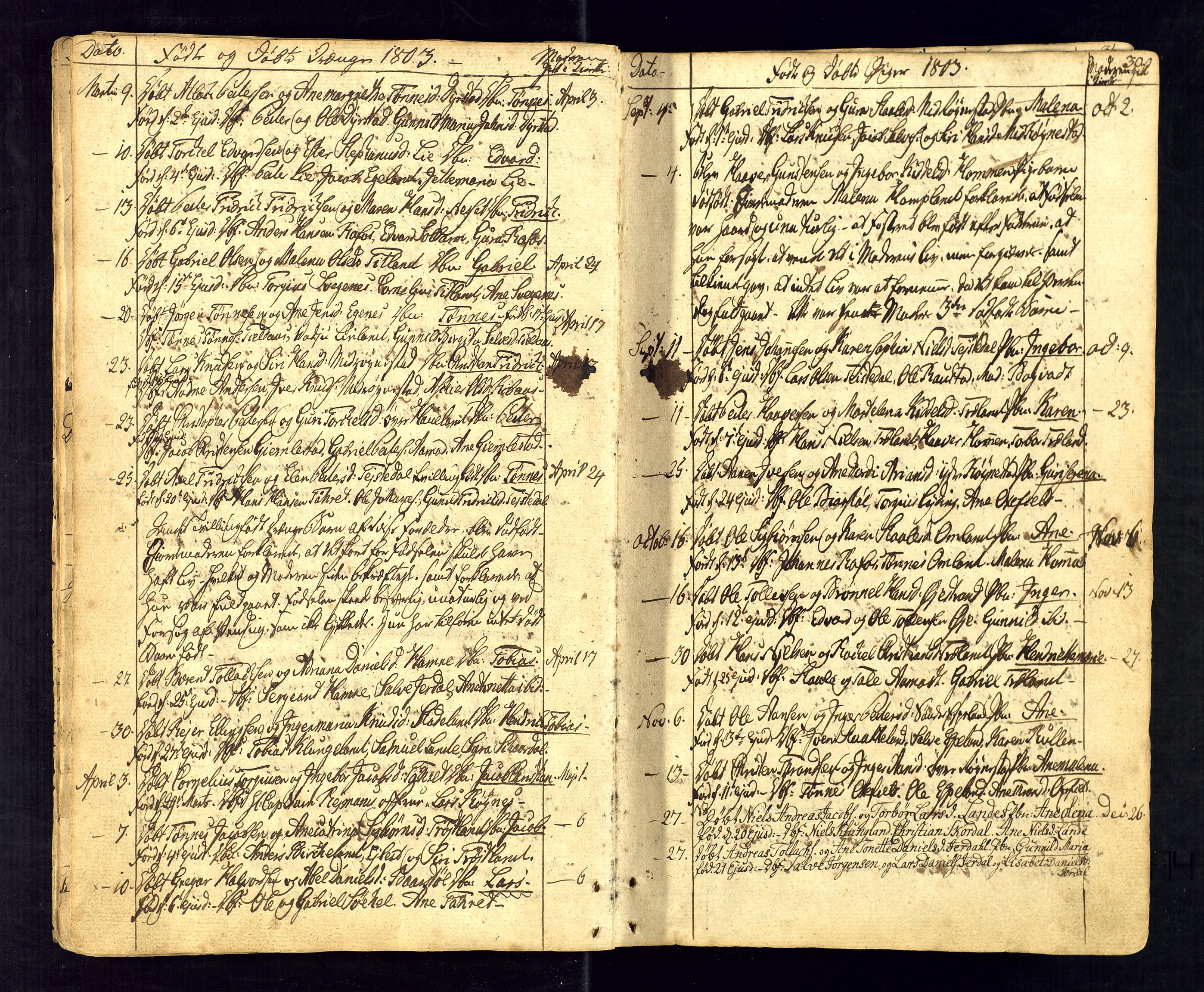 Kvinesdal sokneprestkontor, AV/SAK-1111-0026/F/Fa/Fab/L0002: Parish register (official) no. A 2, 1789-1815, p. 30