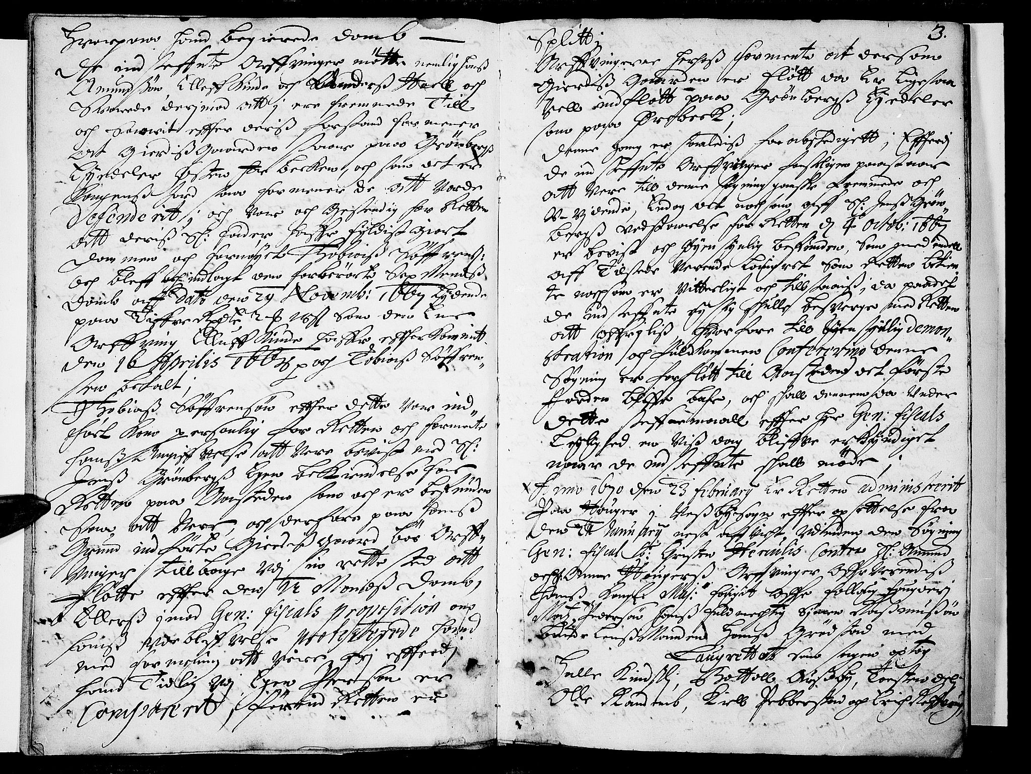 Follo sorenskriveri, AV/SAO-A-10274/F/Fb/Fba/L0010: Tingbok, 1670-1672, p. 2b-3a