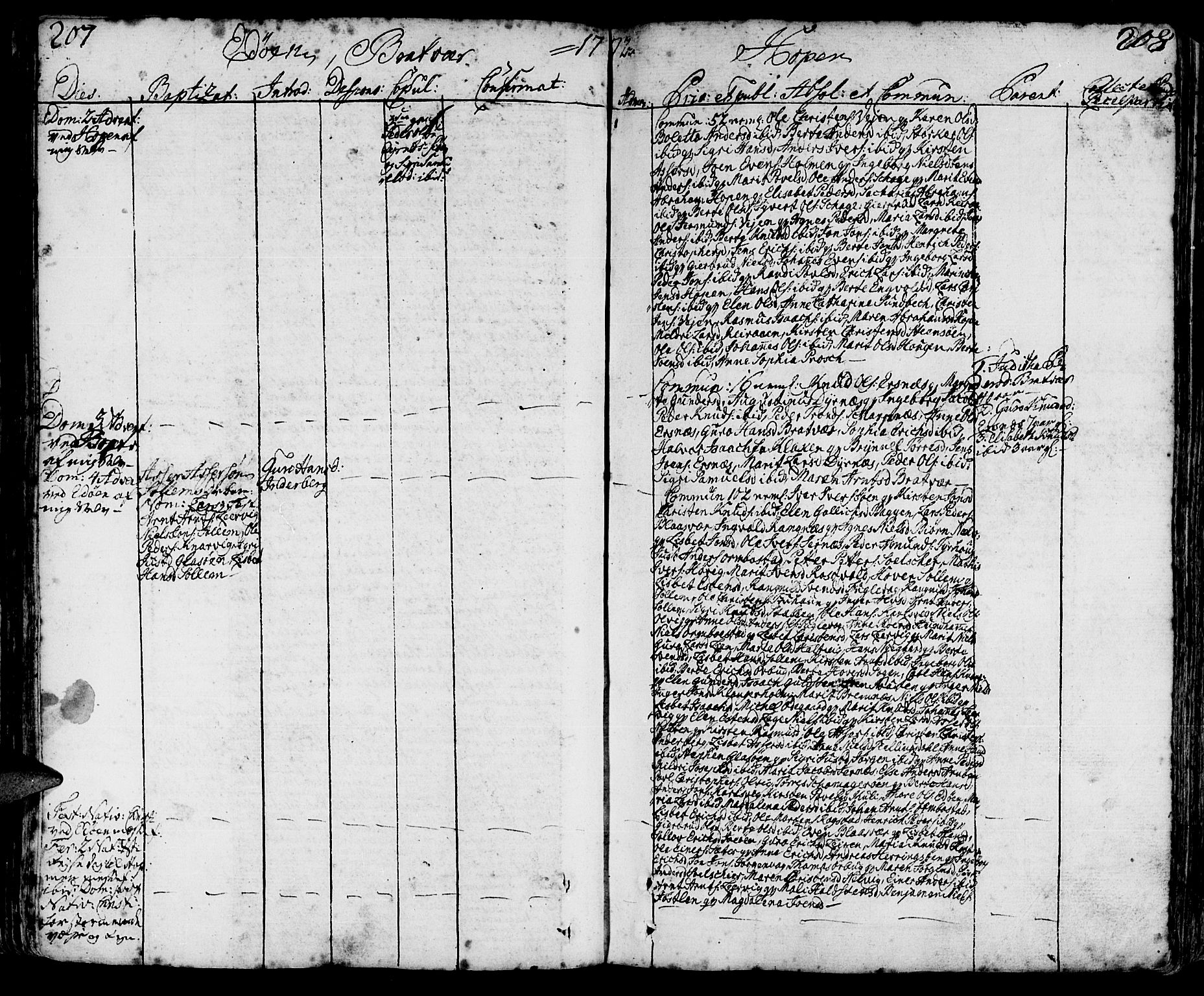 Ministerialprotokoller, klokkerbøker og fødselsregistre - Møre og Romsdal, AV/SAT-A-1454/581/L0932: Parish register (official) no. 581A02, 1767-1823, p. 207-208