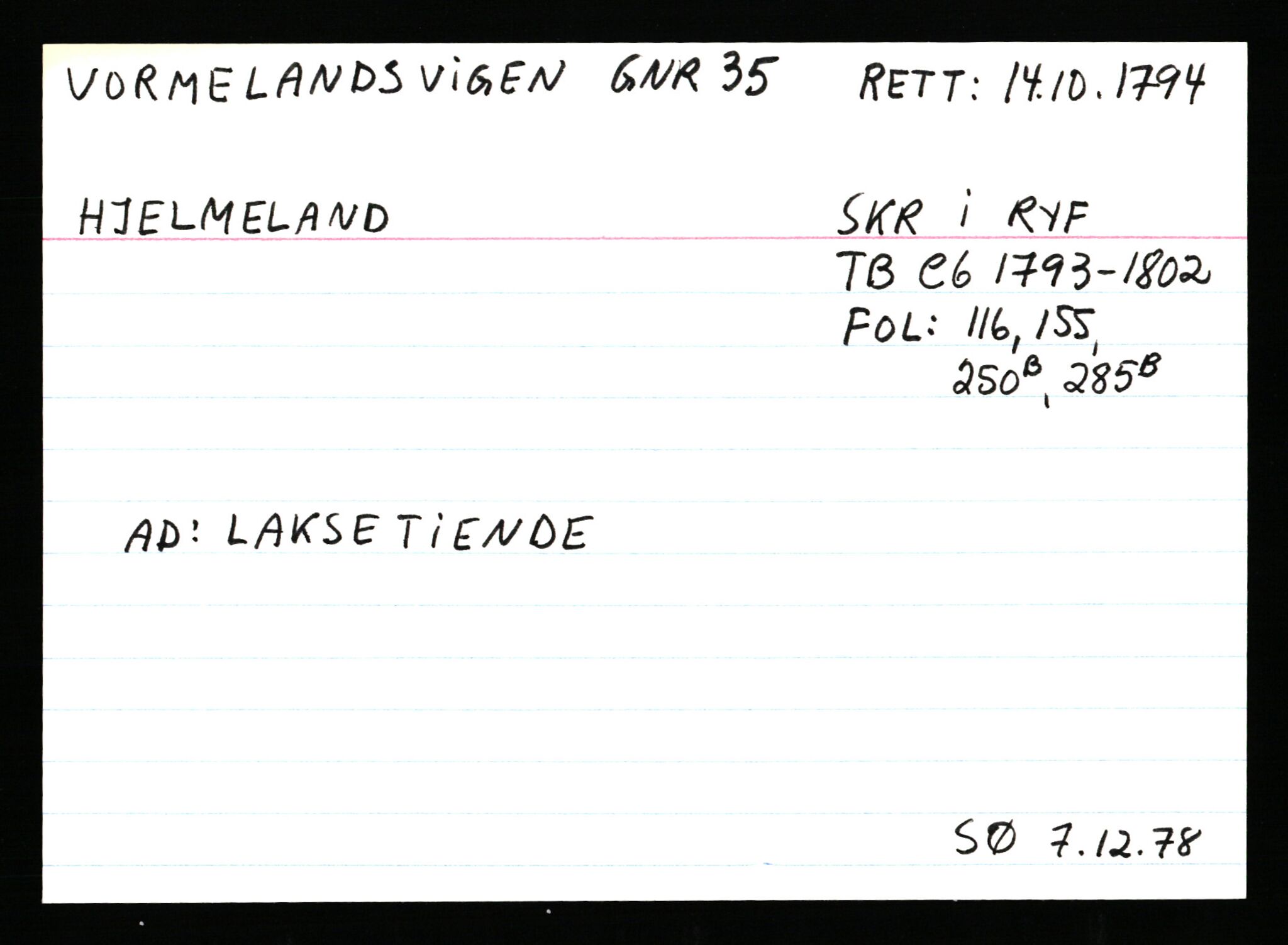 Statsarkivet i Stavanger, AV/SAST-A-101971/03/Y/Ym/L0068: Åstedskort sortert etter gårdsnavn: Vormedal - Ytrevold, 1600-1950, p. 32