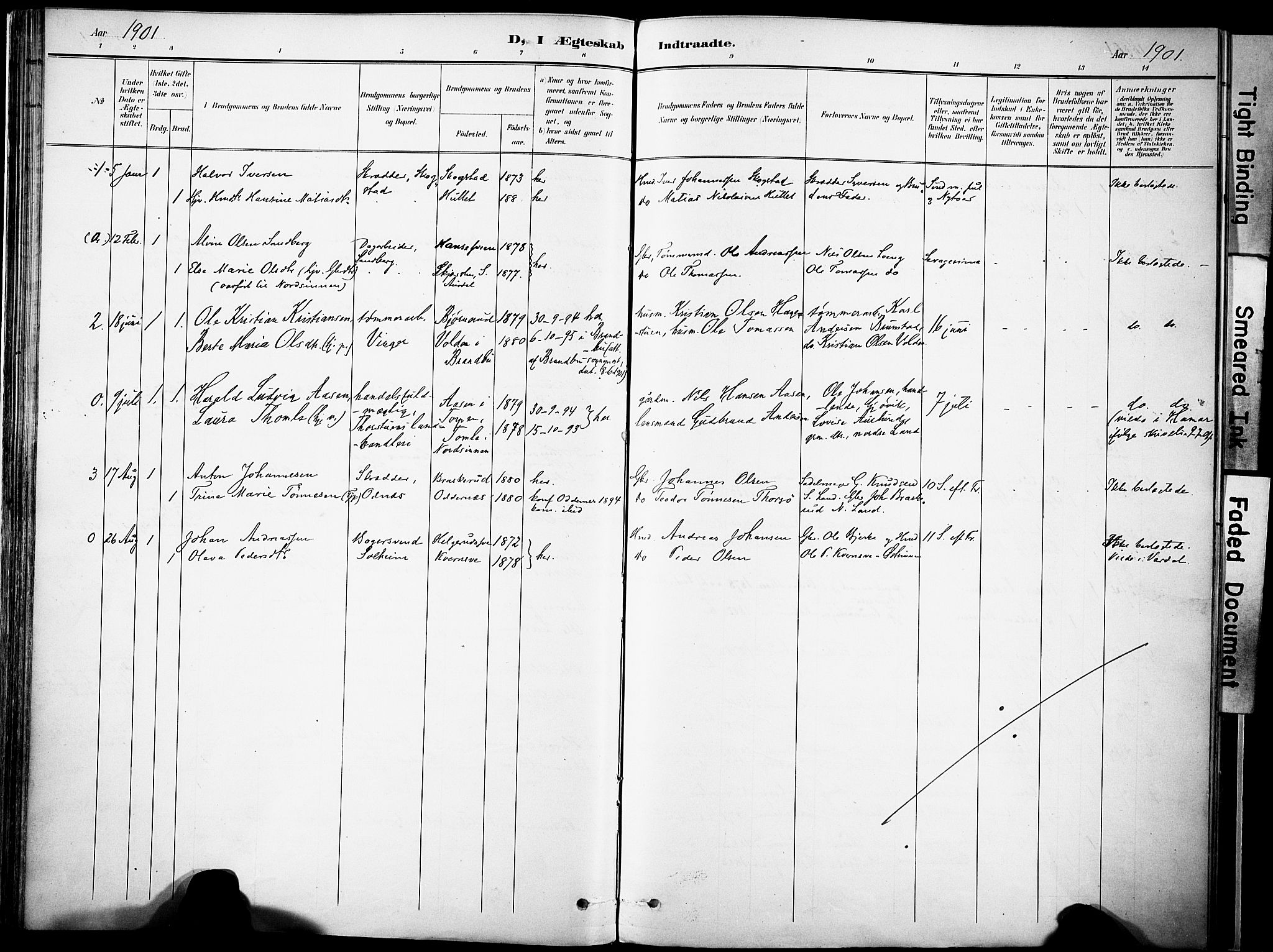 Nordre Land prestekontor, AV/SAH-PREST-124/H/Ha/Haa/L0006: Parish register (official) no. 6, 1897-1914, p. 91b