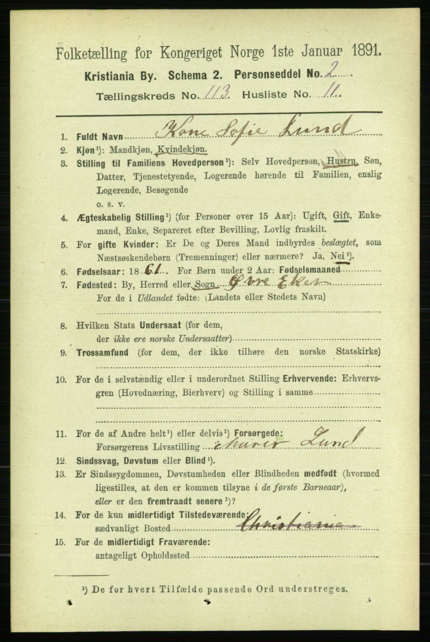 RA, 1891 census for 0301 Kristiania, 1891, p. 60277