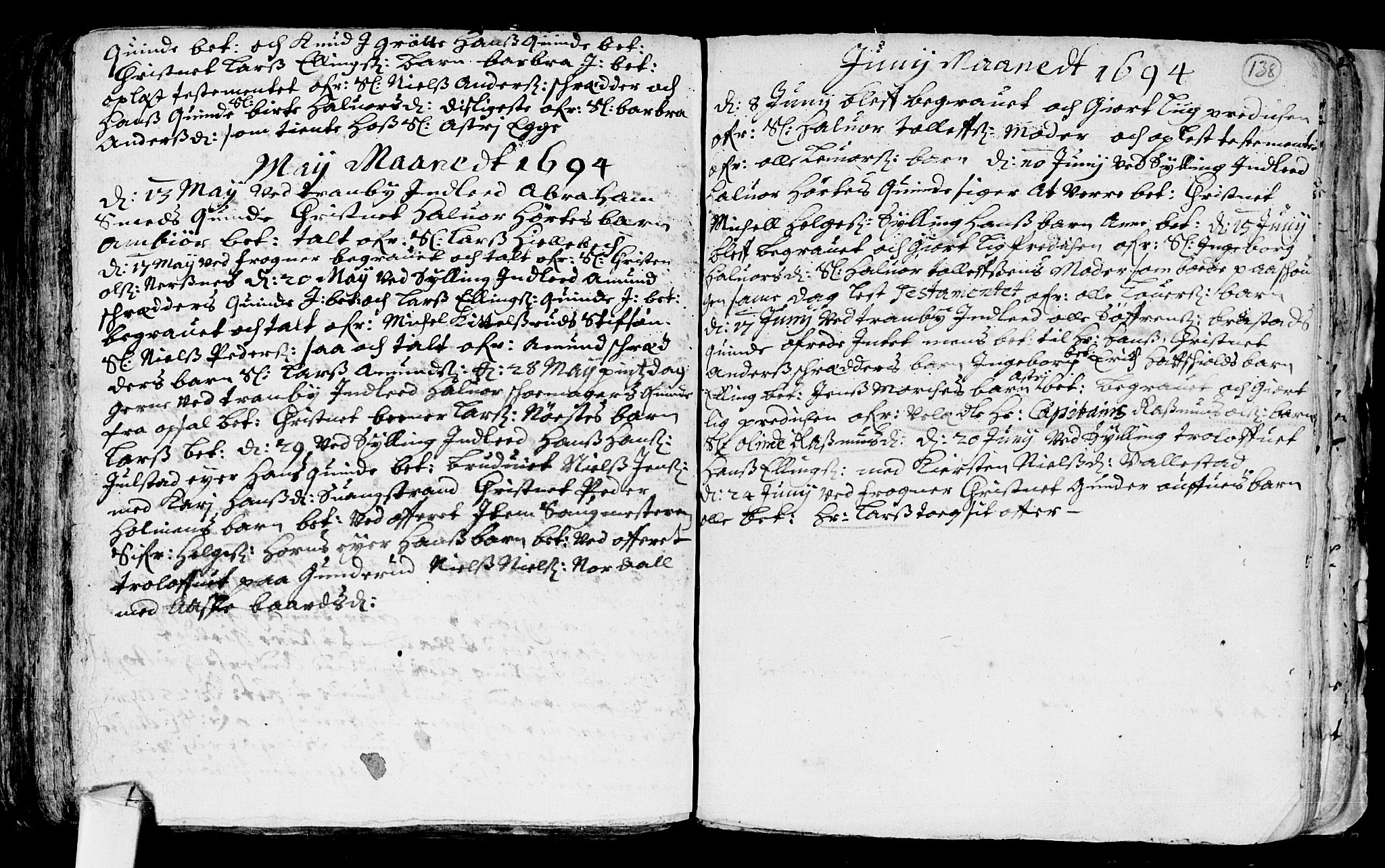 Lier kirkebøker, AV/SAKO-A-230/F/Fa/L0001: Parish register (official) no. I 1, 1672-1701, p. 138