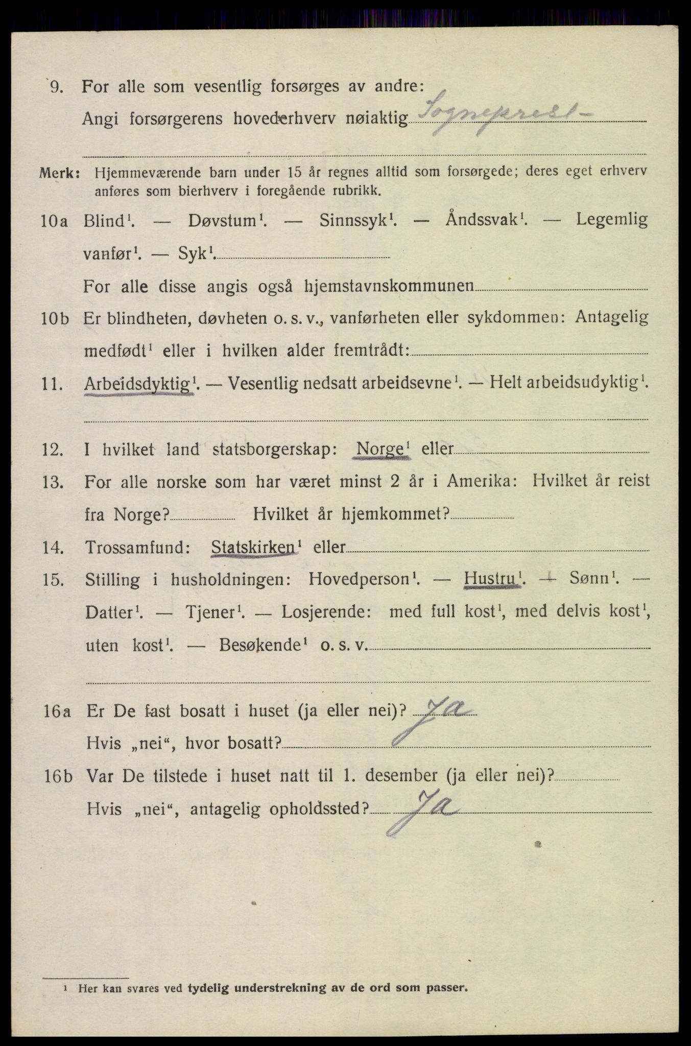 SAK, 1920 census for Fjære, 1920, p. 6338