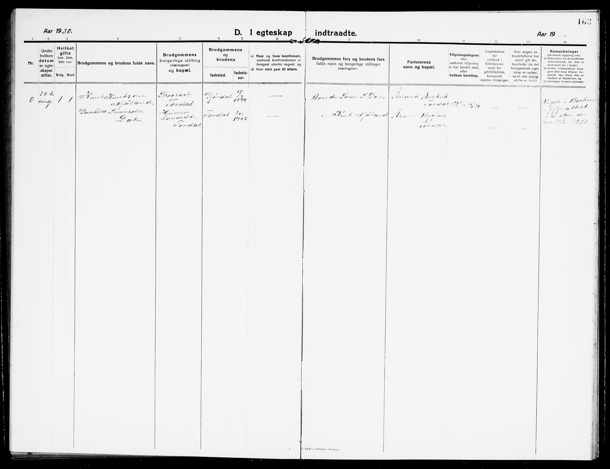 Åmli sokneprestkontor, AV/SAK-1111-0050/F/Fb/Fbb/L0003: Parish register (copy) no. B 3, 1906-1941, p. 166