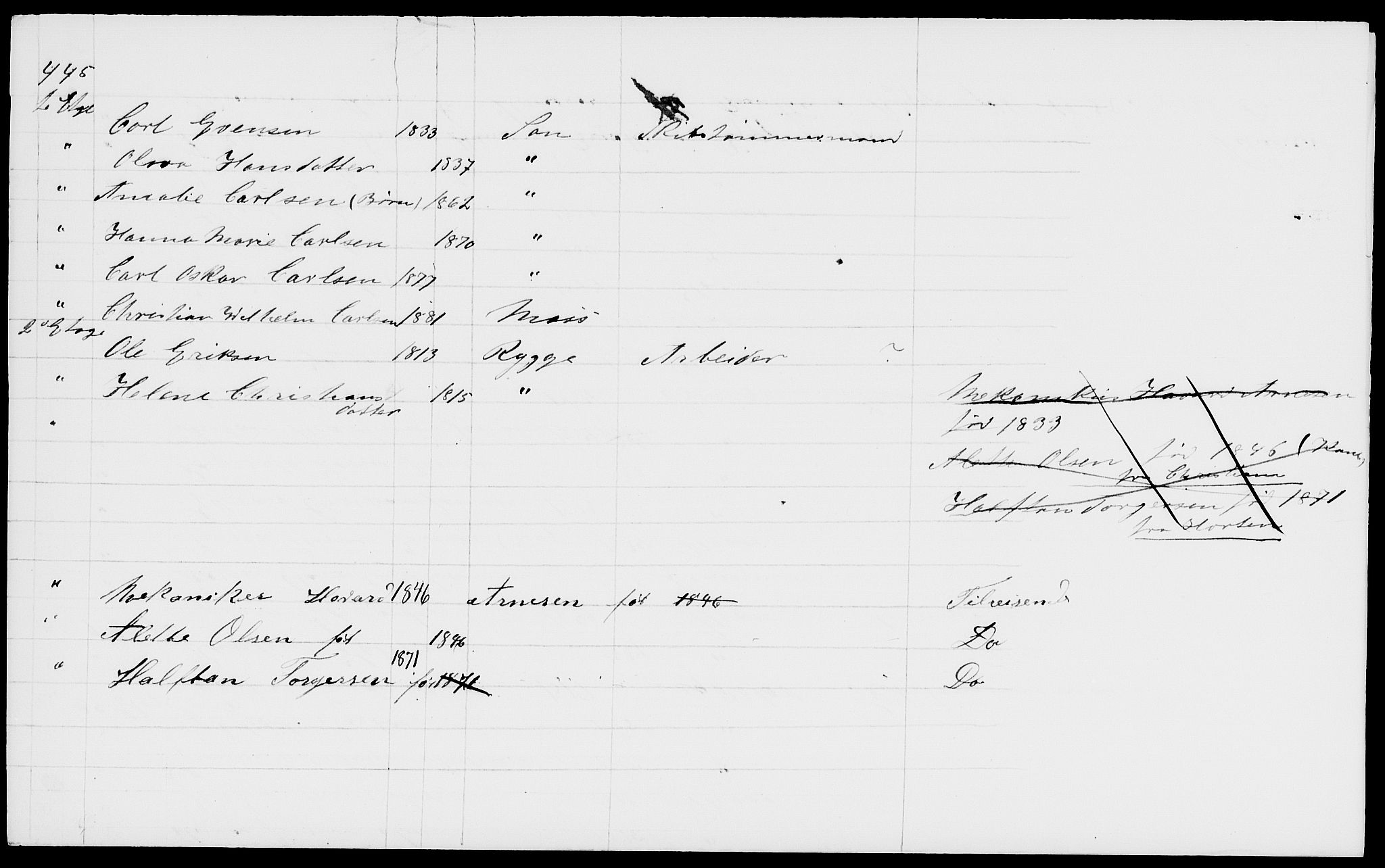 RA, 1885 census for 0104 Moss, 1885, p. 610