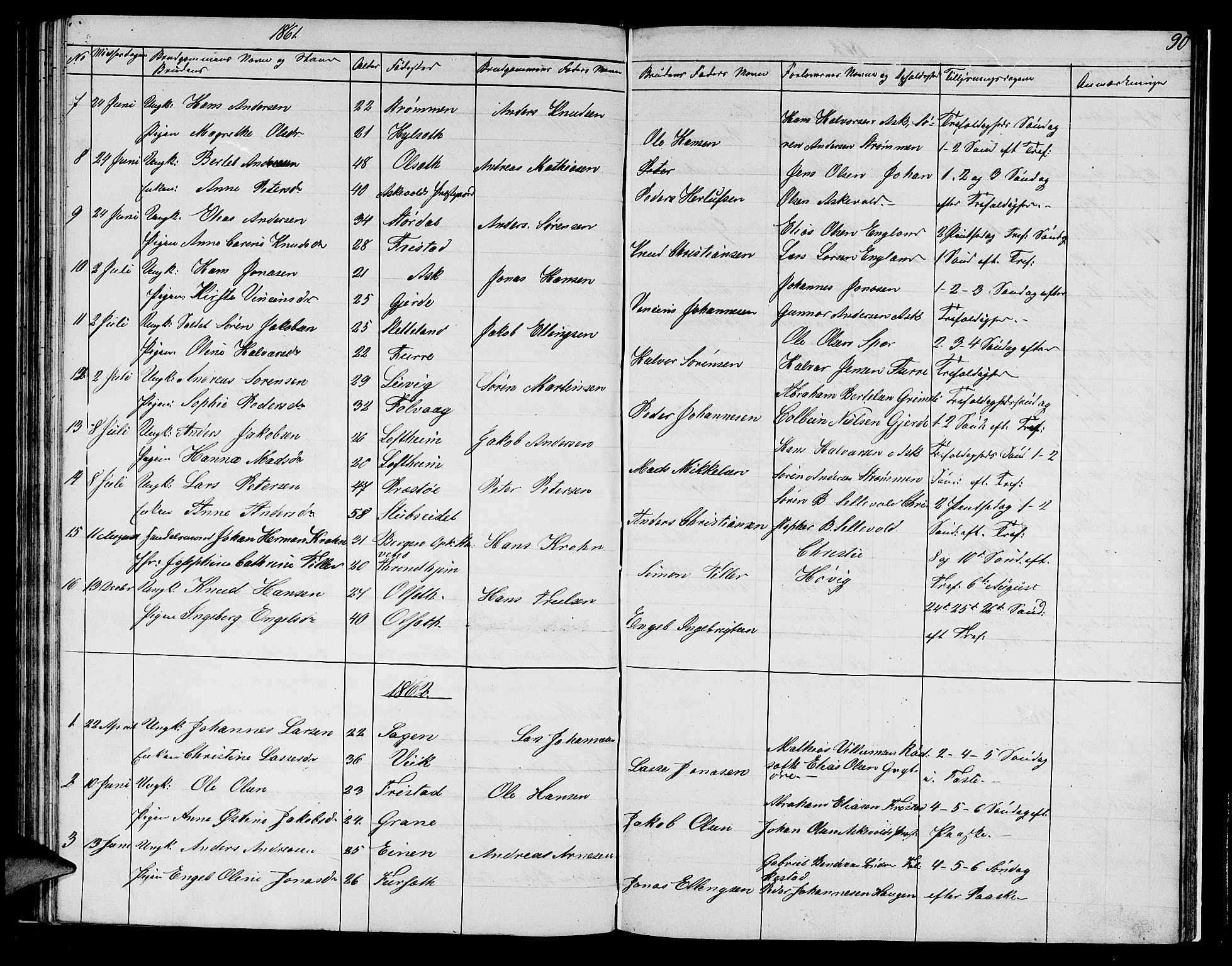 Askvoll sokneprestembete, AV/SAB-A-79501/H/Hab/Haba/L0001: Parish register (copy) no. A 1, 1853-1872, p. 90
