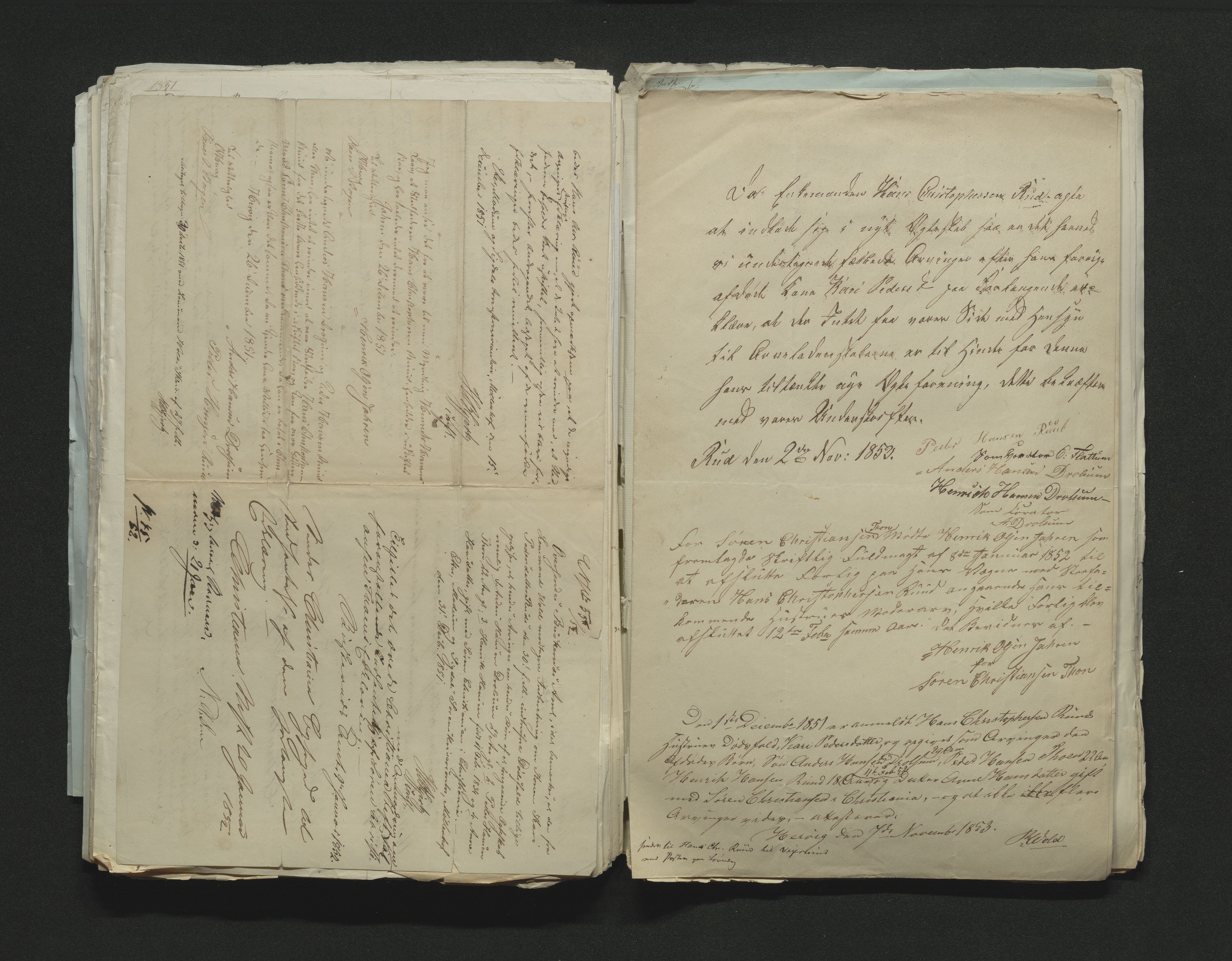 Eiker, Modum og Sigdal sorenskriveri, AV/SAKO-A-123/H/Ha/Hab/L0008: Dødsfallsmeldinger, 1850-1853