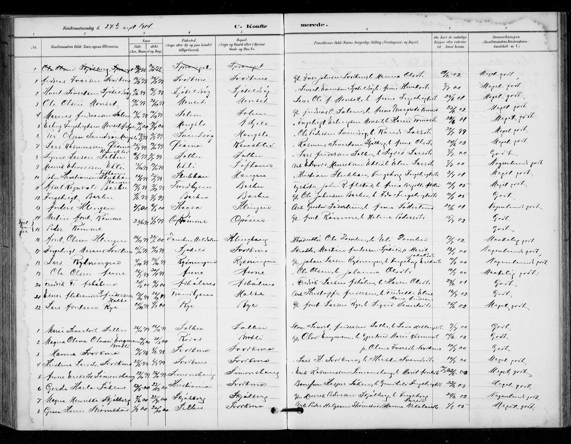 Ministerialprotokoller, klokkerbøker og fødselsregistre - Sør-Trøndelag, AV/SAT-A-1456/671/L0841: Parish register (official) no. 671A03, 1893-1915