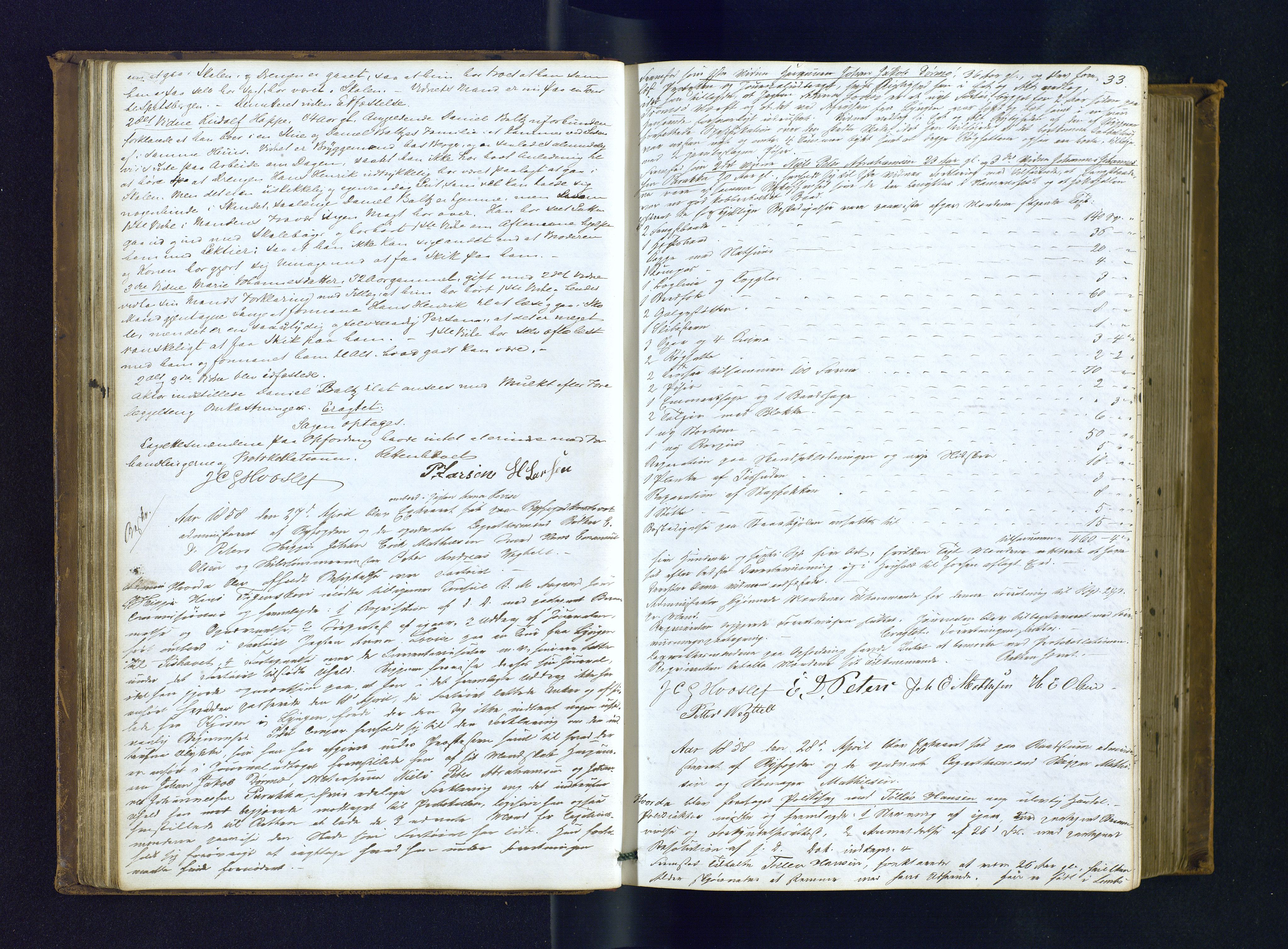 Byfogden i Hammerfest, AV/SATØ-S-0064/G/L0115: Ekstrarettsprotokoll m/reg., 1857-1864, p. 33