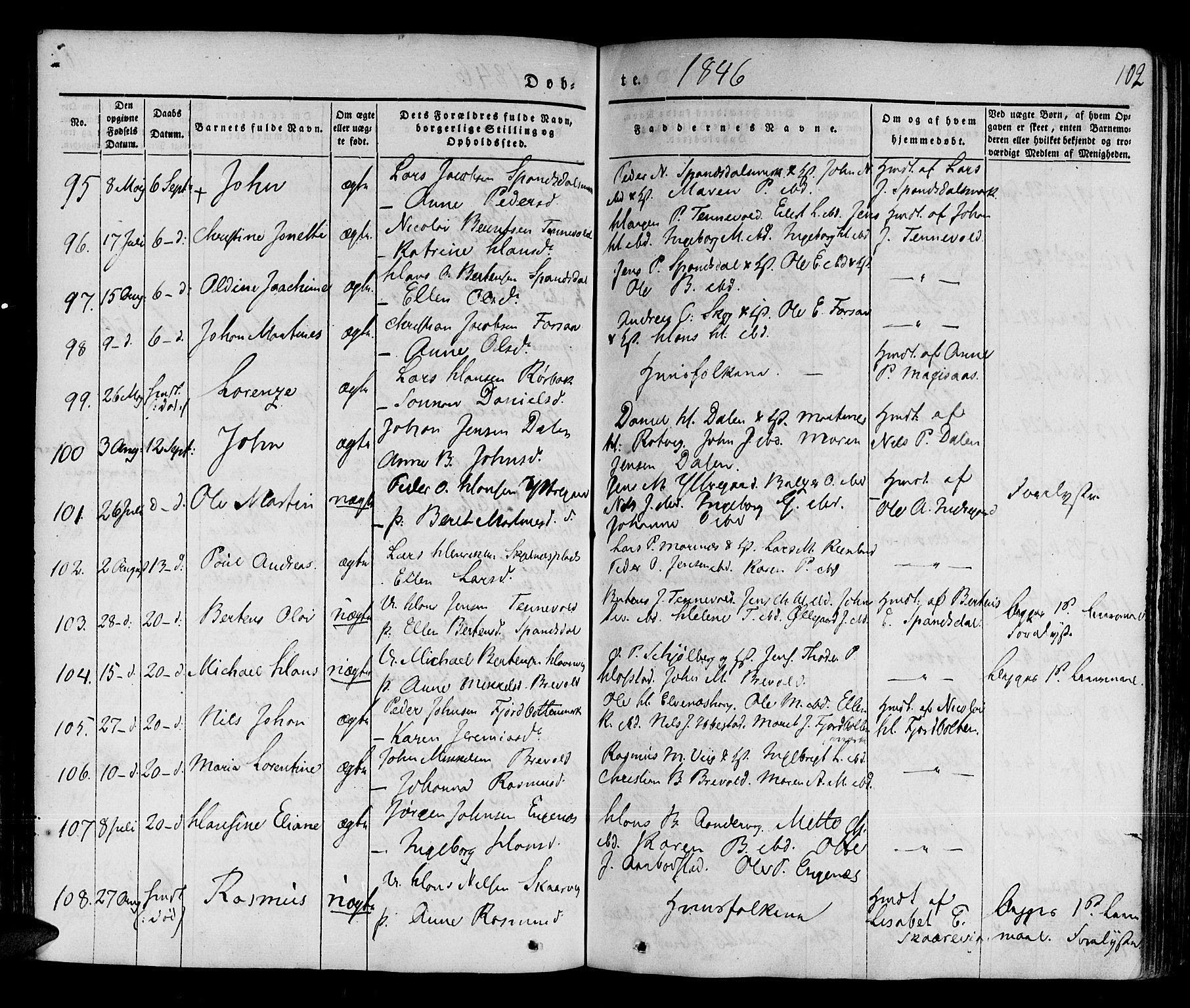 Ibestad sokneprestembete, AV/SATØ-S-0077/H/Ha/Haa/L0006kirke: Parish register (official) no. 6, 1837-1850, p. 102