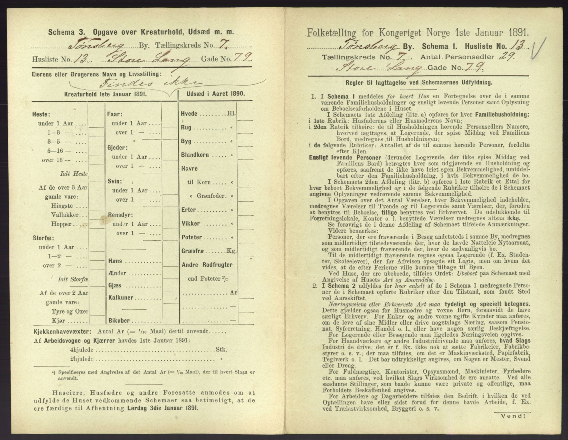 RA, 1891 census for 0705 Tønsberg, 1891, p. 296