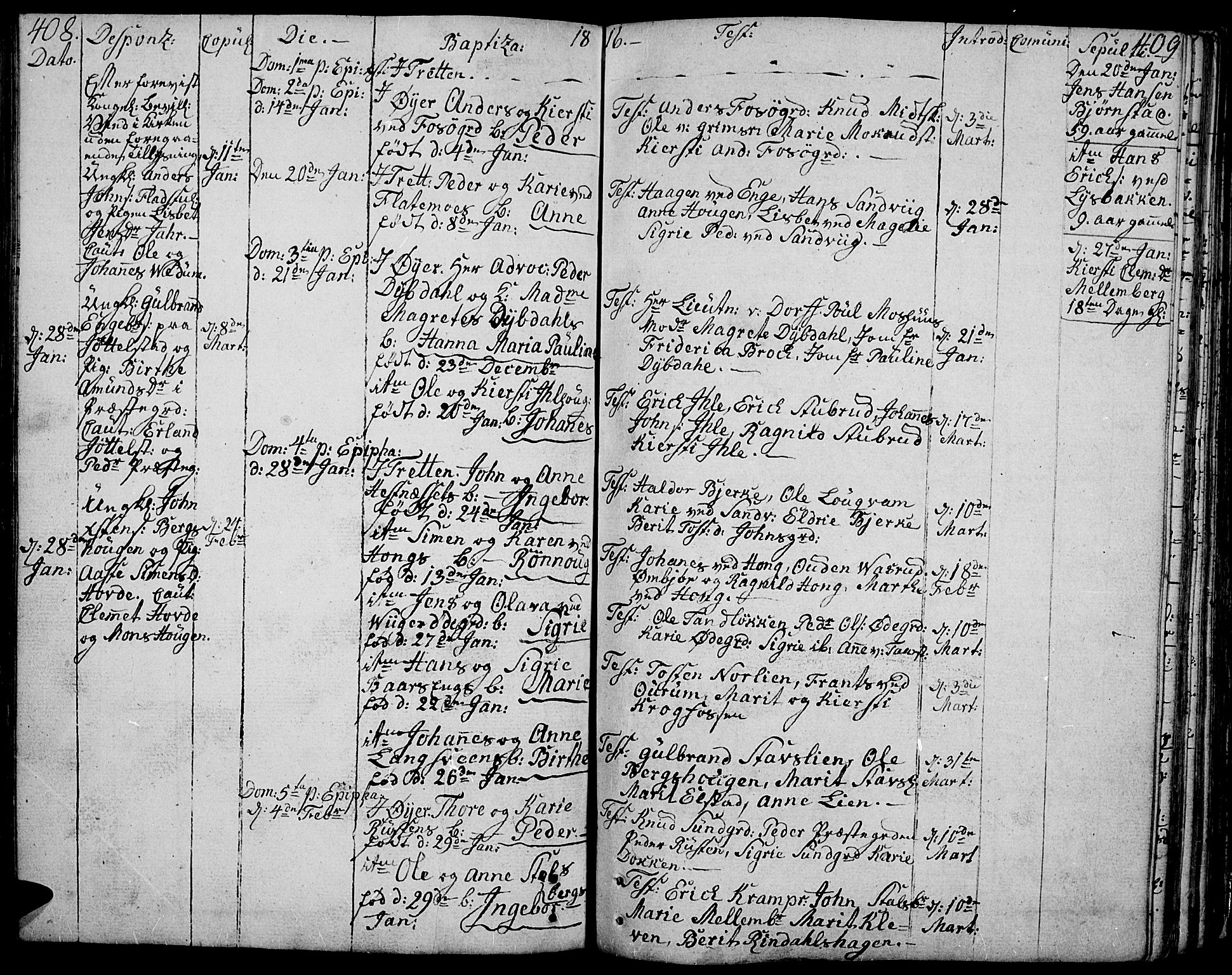 Øyer prestekontor, SAH/PREST-084/H/Ha/Haa/L0003: Parish register (official) no. 3, 1784-1824, p. 408-409