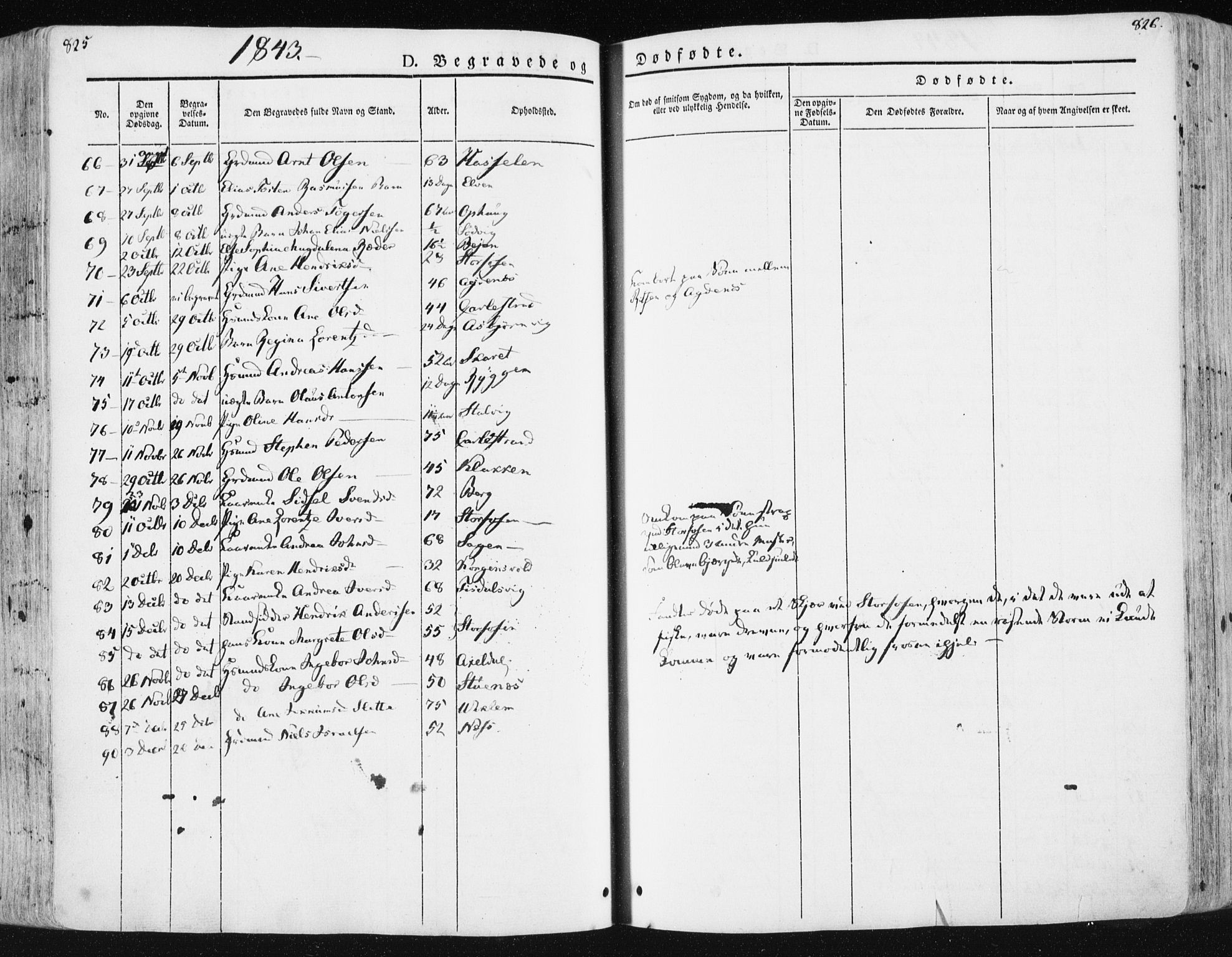 Ministerialprotokoller, klokkerbøker og fødselsregistre - Sør-Trøndelag, AV/SAT-A-1456/659/L0736: Parish register (official) no. 659A06, 1842-1856, p. 825-826