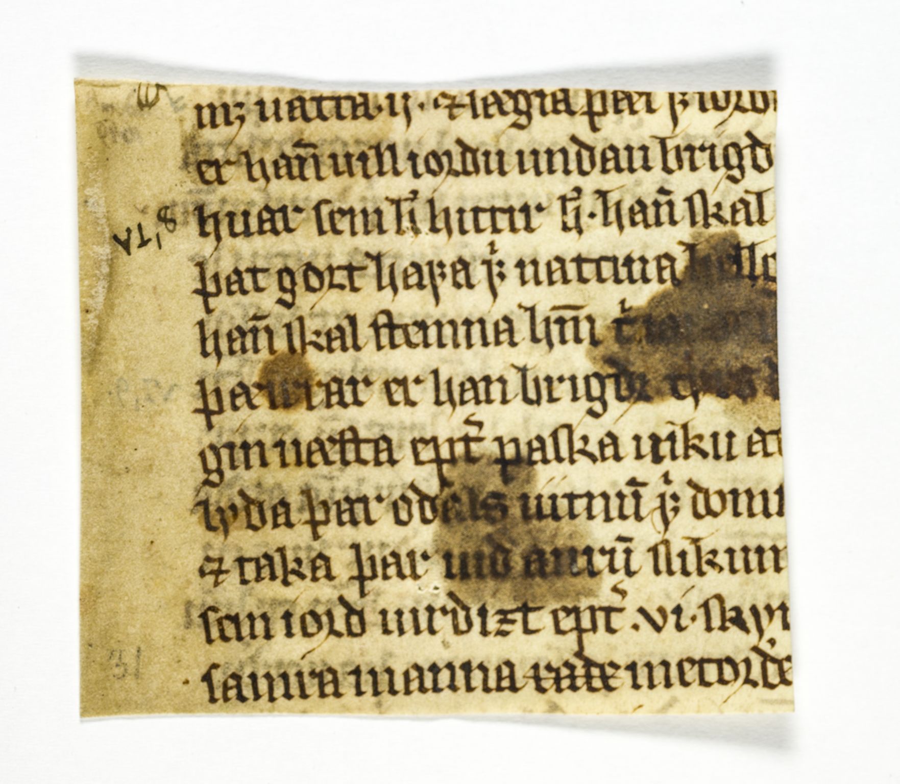 Riksarkivets diplomsamling, AV/RA-EA-5965/F26/L0004: Norrøne membranfragmenter bestand 31-50, 1100-1536, p. 3