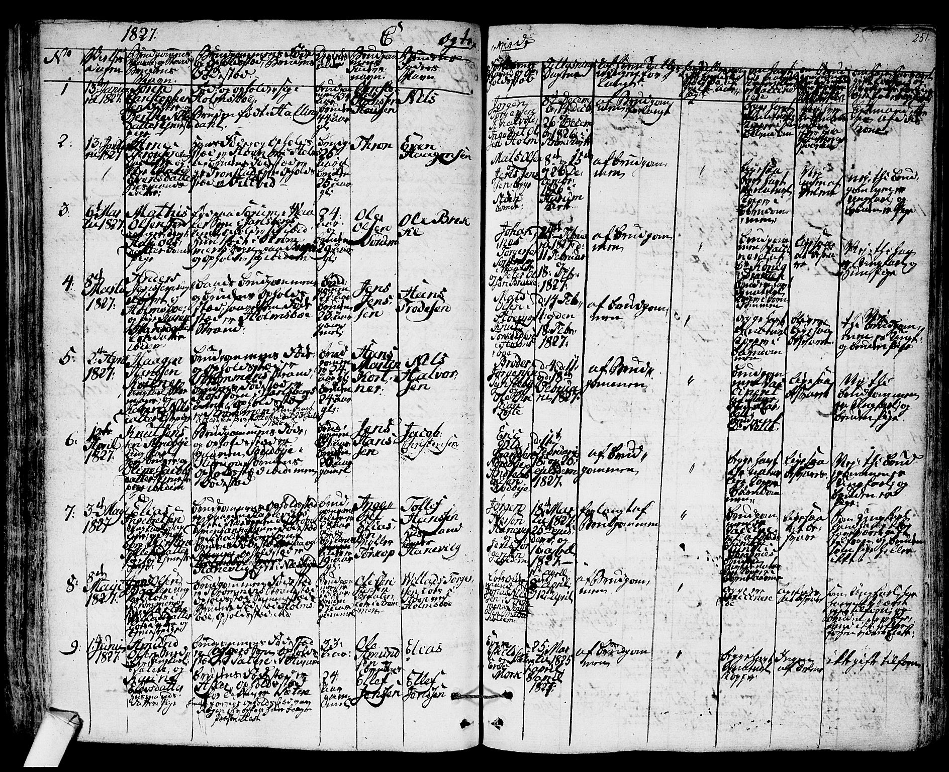 Hurum kirkebøker, SAKO/A-229/F/Fa/L0010: Parish register (official) no. 10, 1827-1846, p. 251