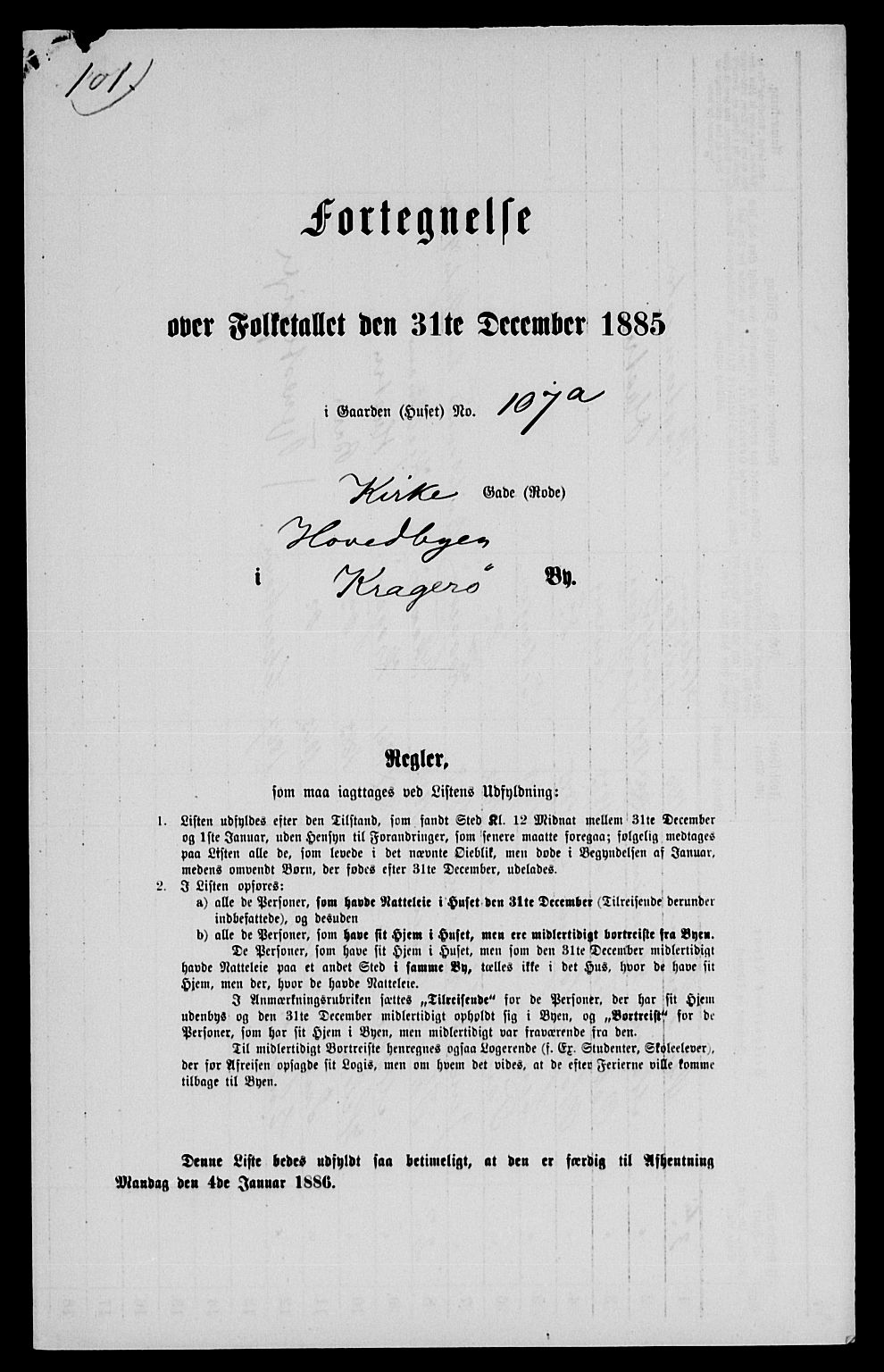 SAKO, 1885 census for 0801 Kragerø, 1885, p. 1235